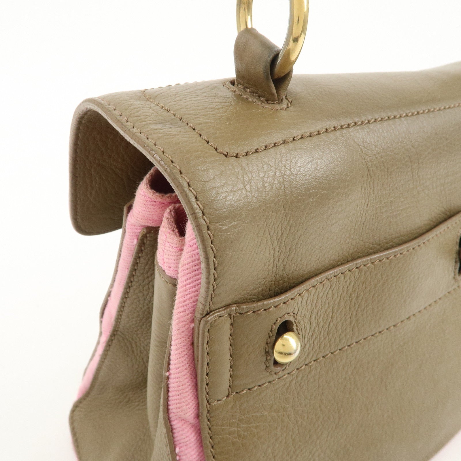 SAINT LAURENT PARIS Leather Muse Two 2Way Bag Hand Bag 368229