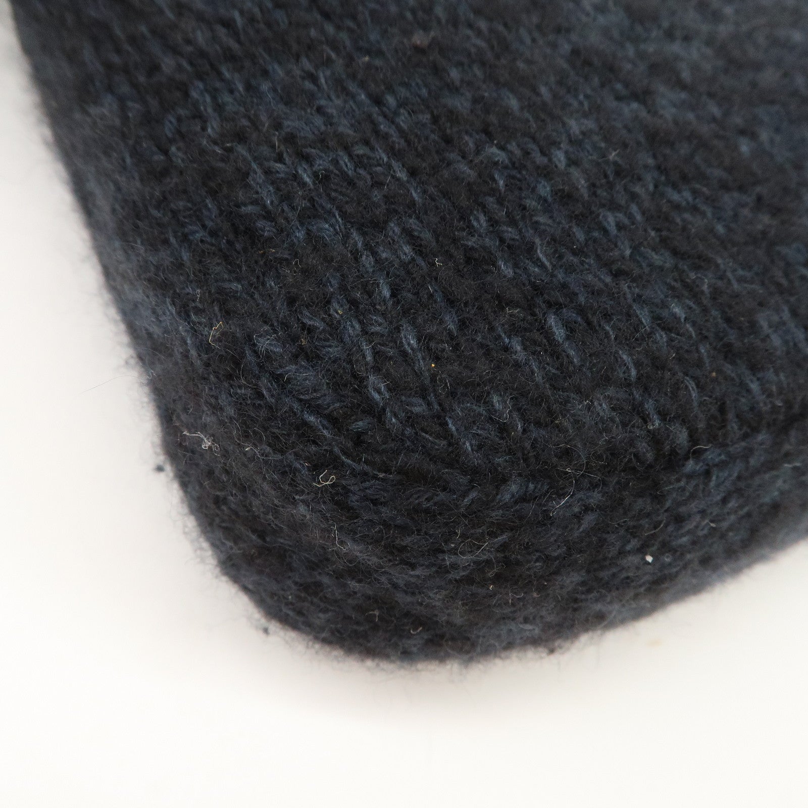 FENDI Mamma Baguette Knit Leather Shoulder Bag Dark Navy 26424