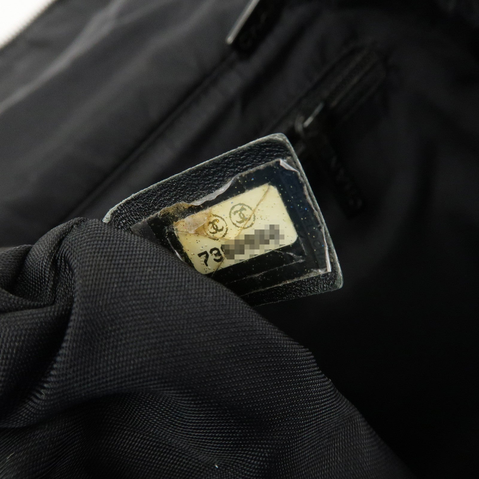 CHANEL New Travel Line Nylon Jacquard Leather 2Way Bag Black A15958