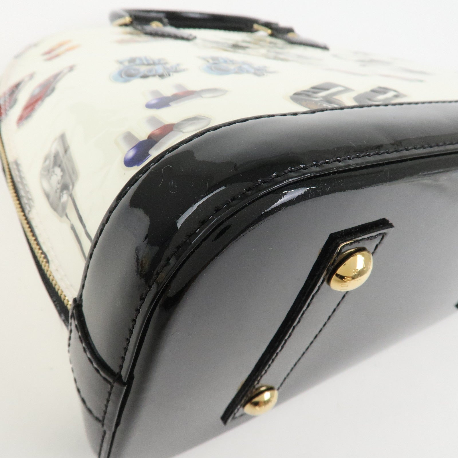 Louis Vuitton Monogram Vernis Sticker Alma PM Hand Bag M50466