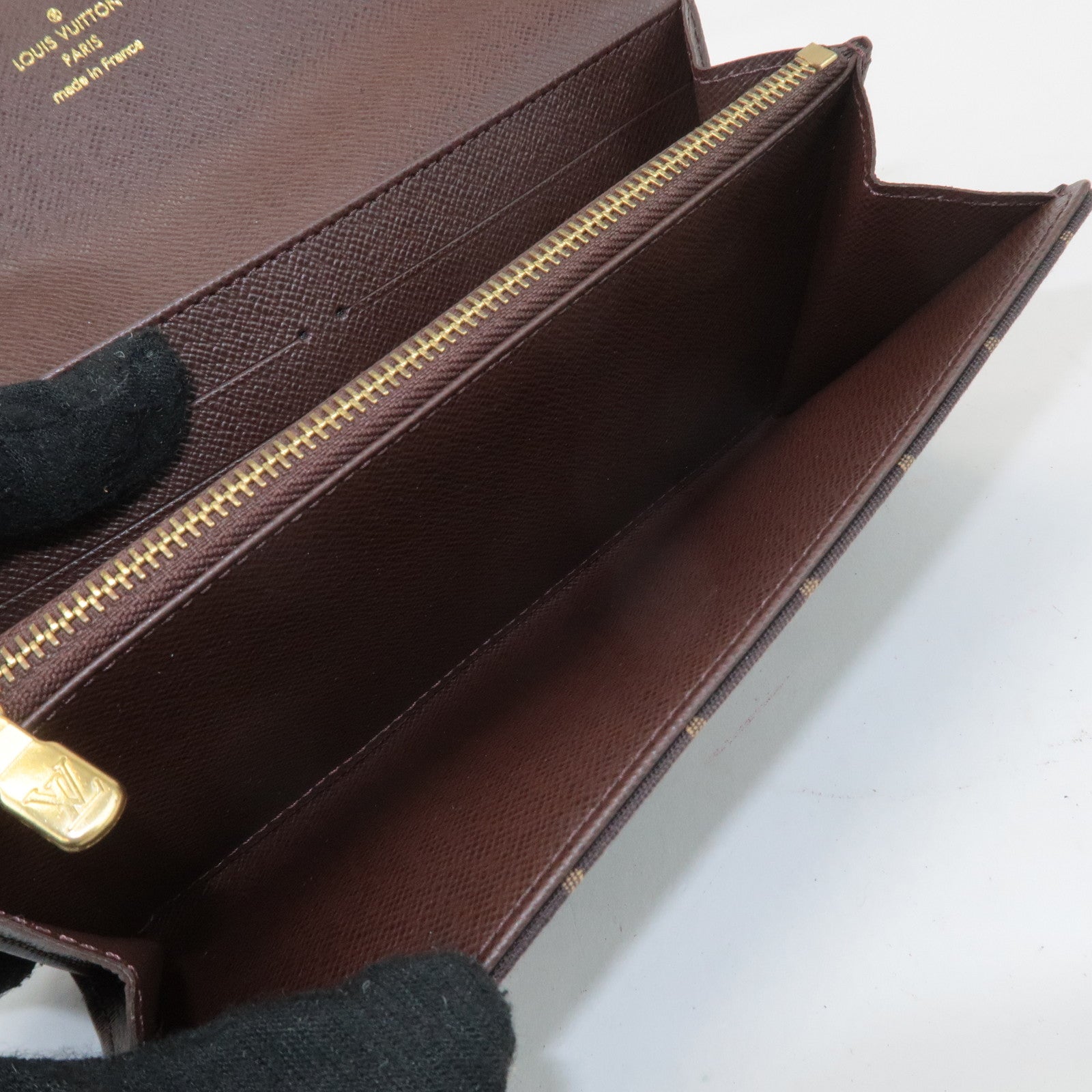Louis Vuitton Monogram Mini Lin Portefeuille Sarah Long Wallet M95234 Used