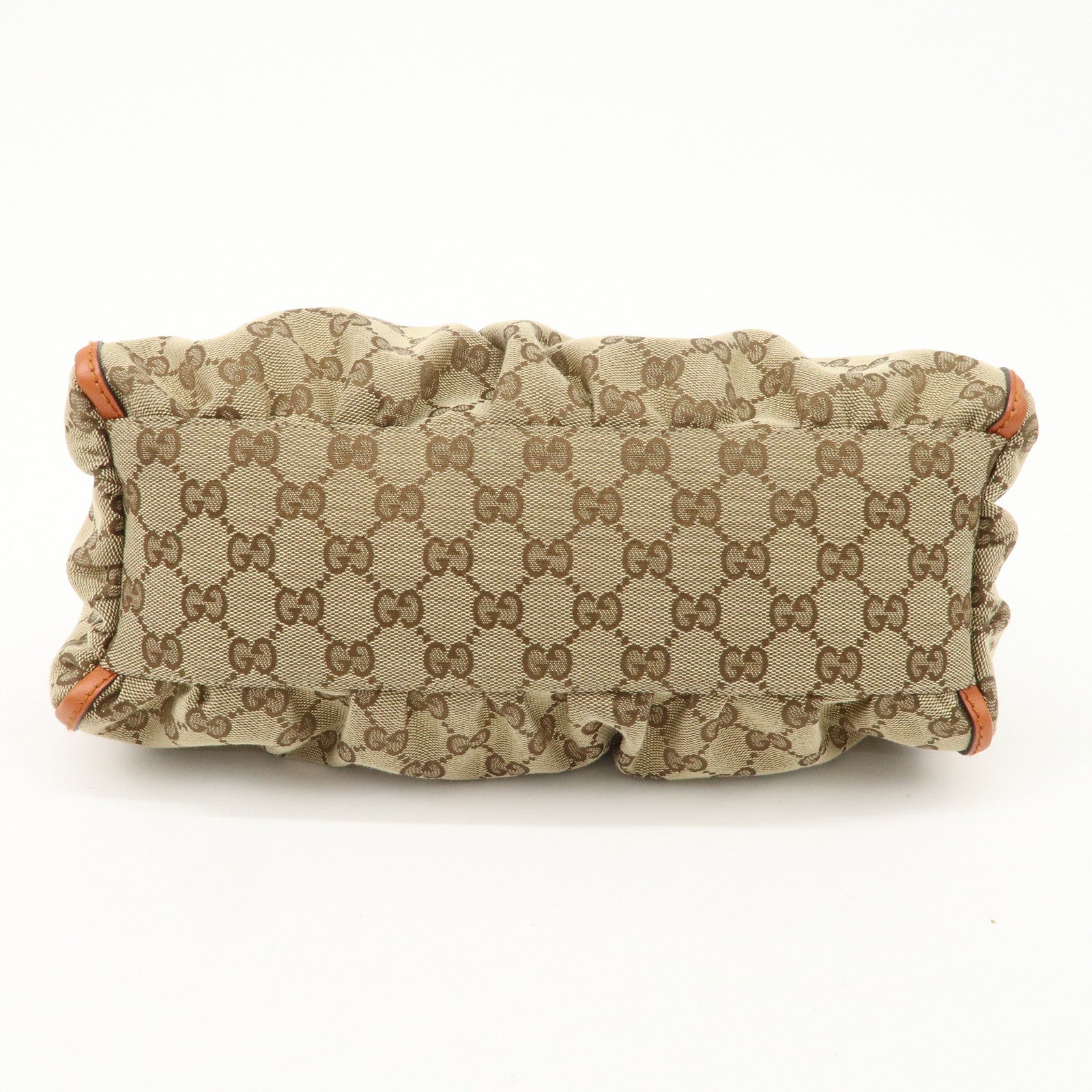 GUCCI Abbey GG Canvas Leather Shoulder Bag Hand Bag Beige 190525