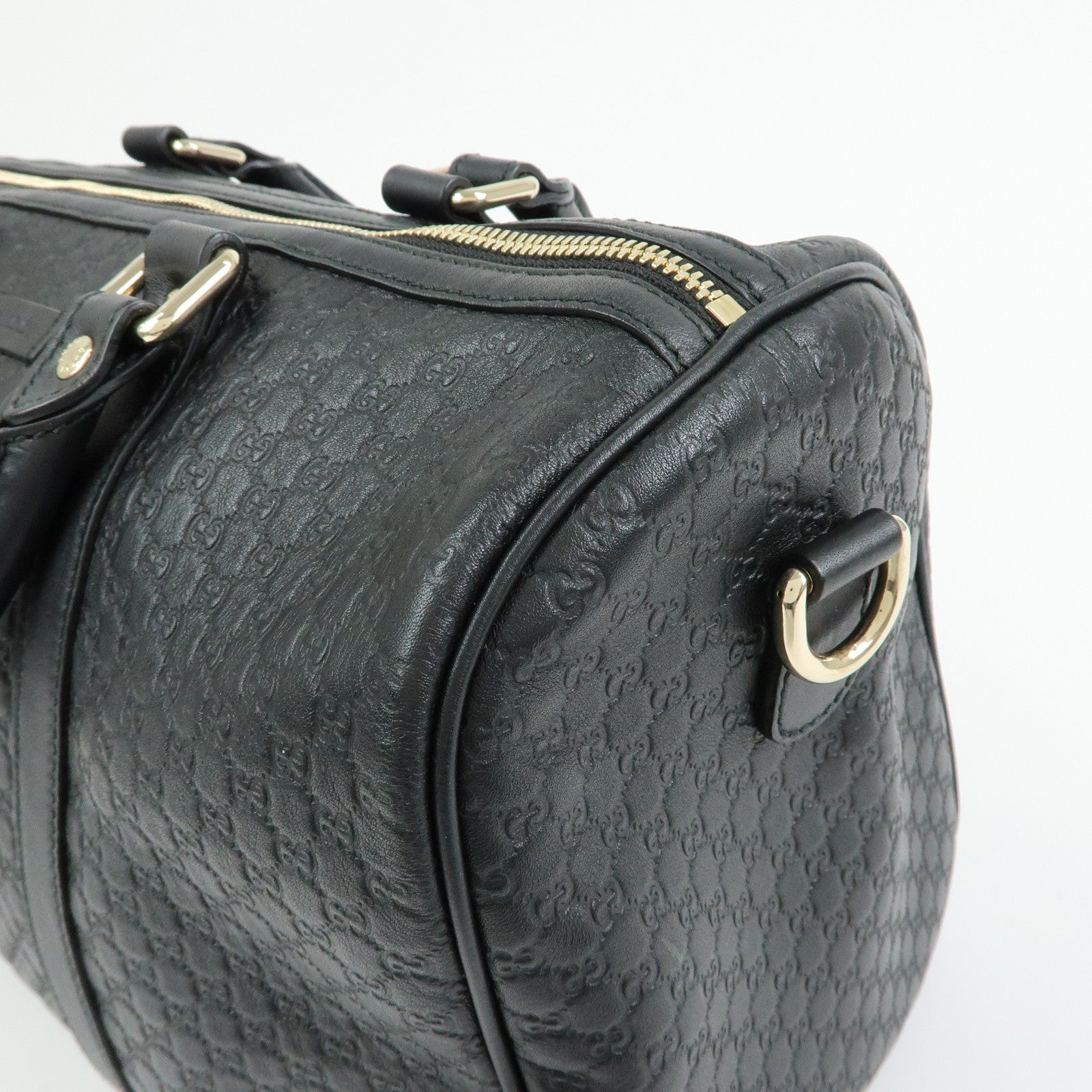 GUCCI Microguccissima Leather 2Way Boston Bag Black 449646