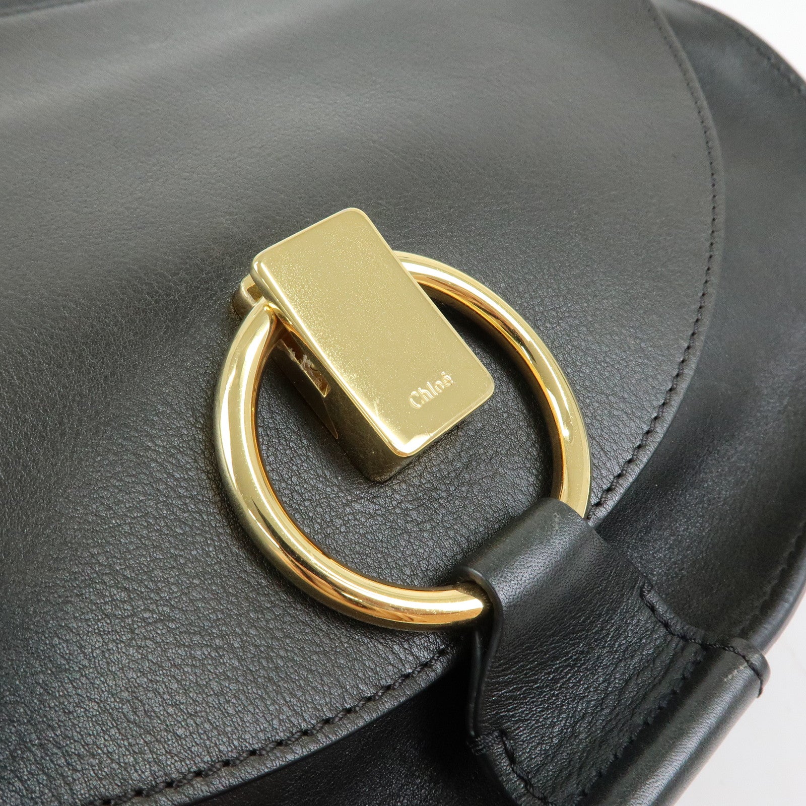 Chloe Goldie Leather 2Way Bag Shoulder Bag Hand Bag Black