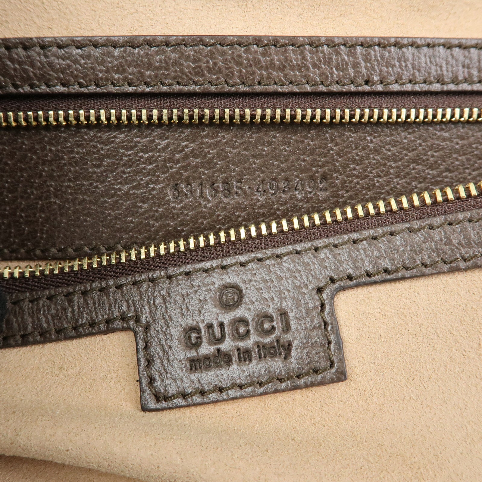 GUCCI Ophidia Sherry Medium Tote Shoulder Bag Beige Brown 631685