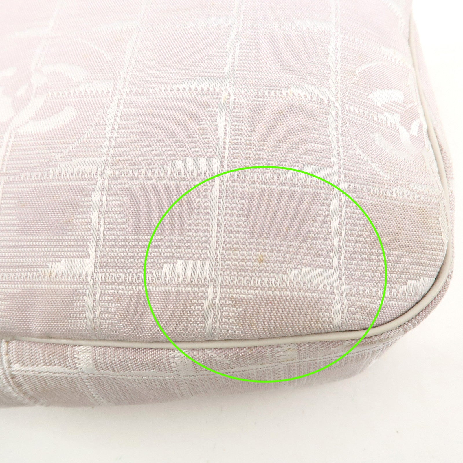 CHANEL New Travel Line Canvas Leather Shoulder Bag Hand Bag Pink