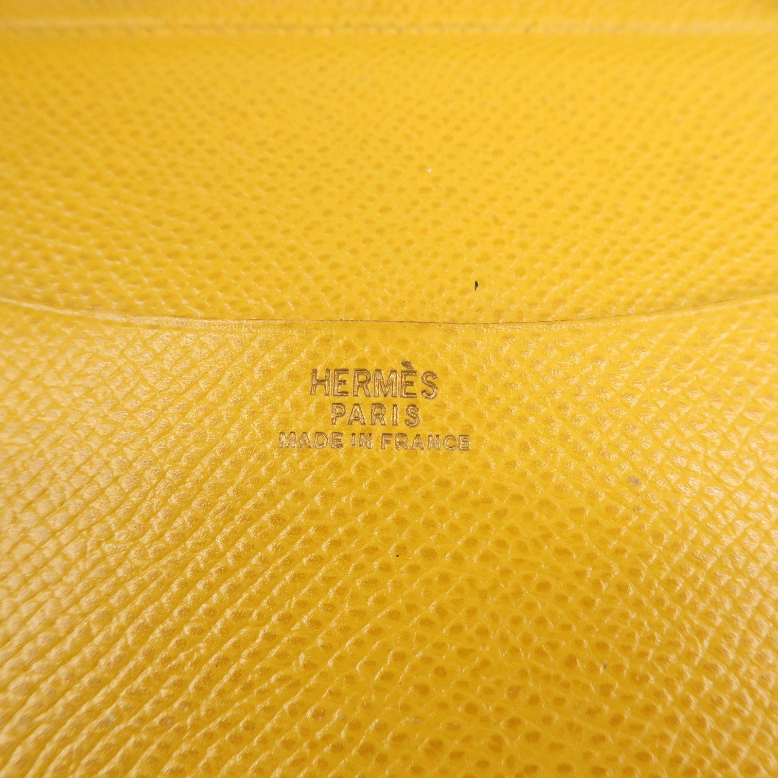 HERMES Leather Logo 〇Y Stamped Agenda PM Planner Cover Green