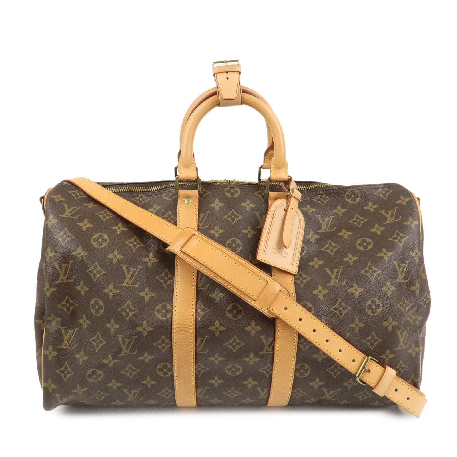 Louis Vuitton Monogram Keep All 45 Bandouliere Boston Bag M41418