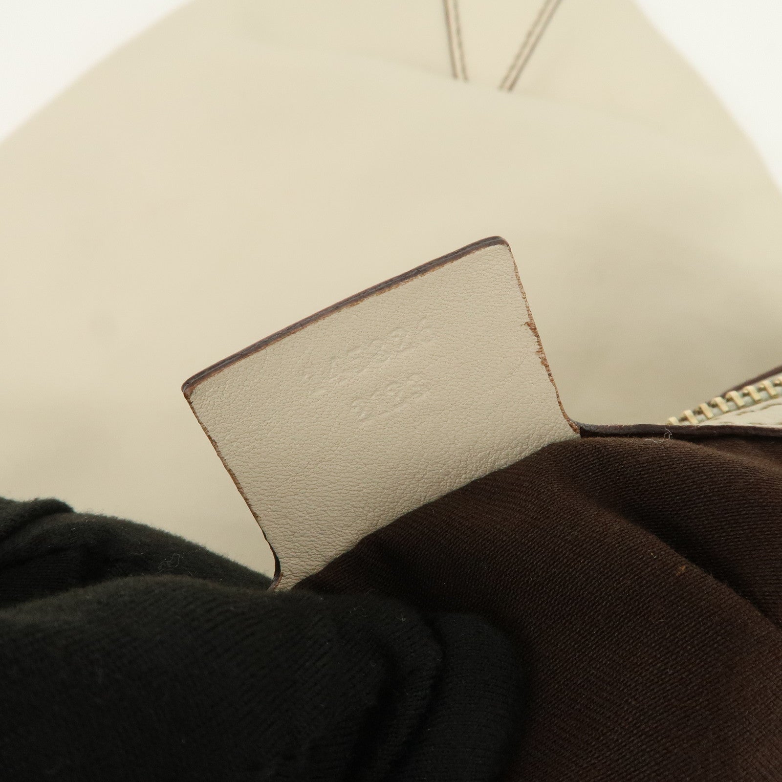 GUCCI Horsebit Leather Shoulder Bag Hand Bag Ivory 145826