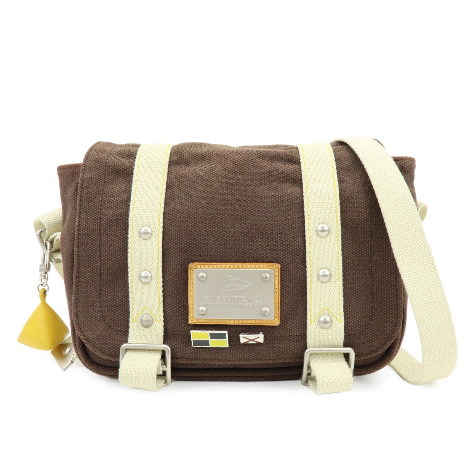 Louis Vuitton Antigua Besace PM Canvas Shoulder Bag Mocha M80661