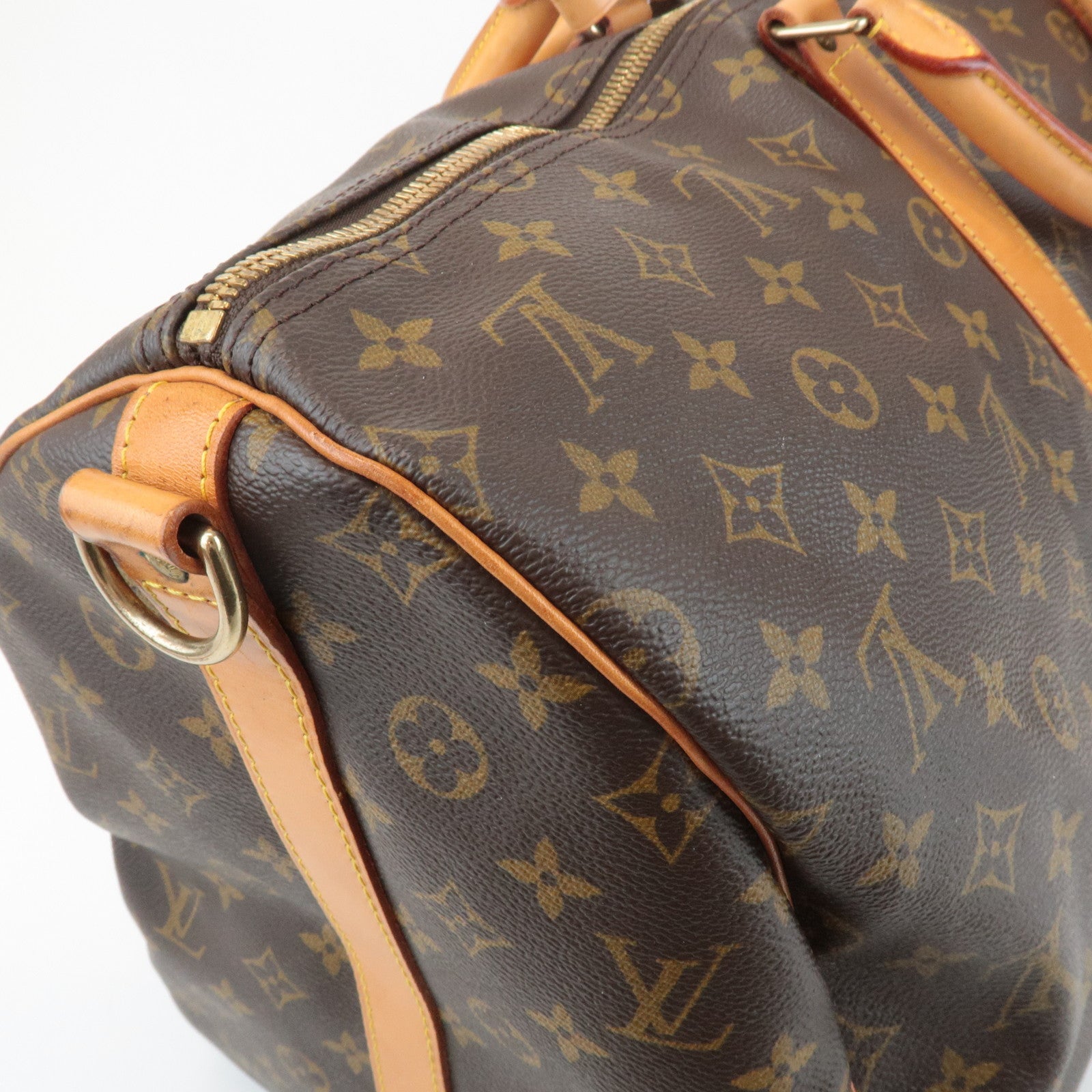 Louis Vuitton Monogram Keep All Bandouliere 55 Boston Bag Brown M41414 Used