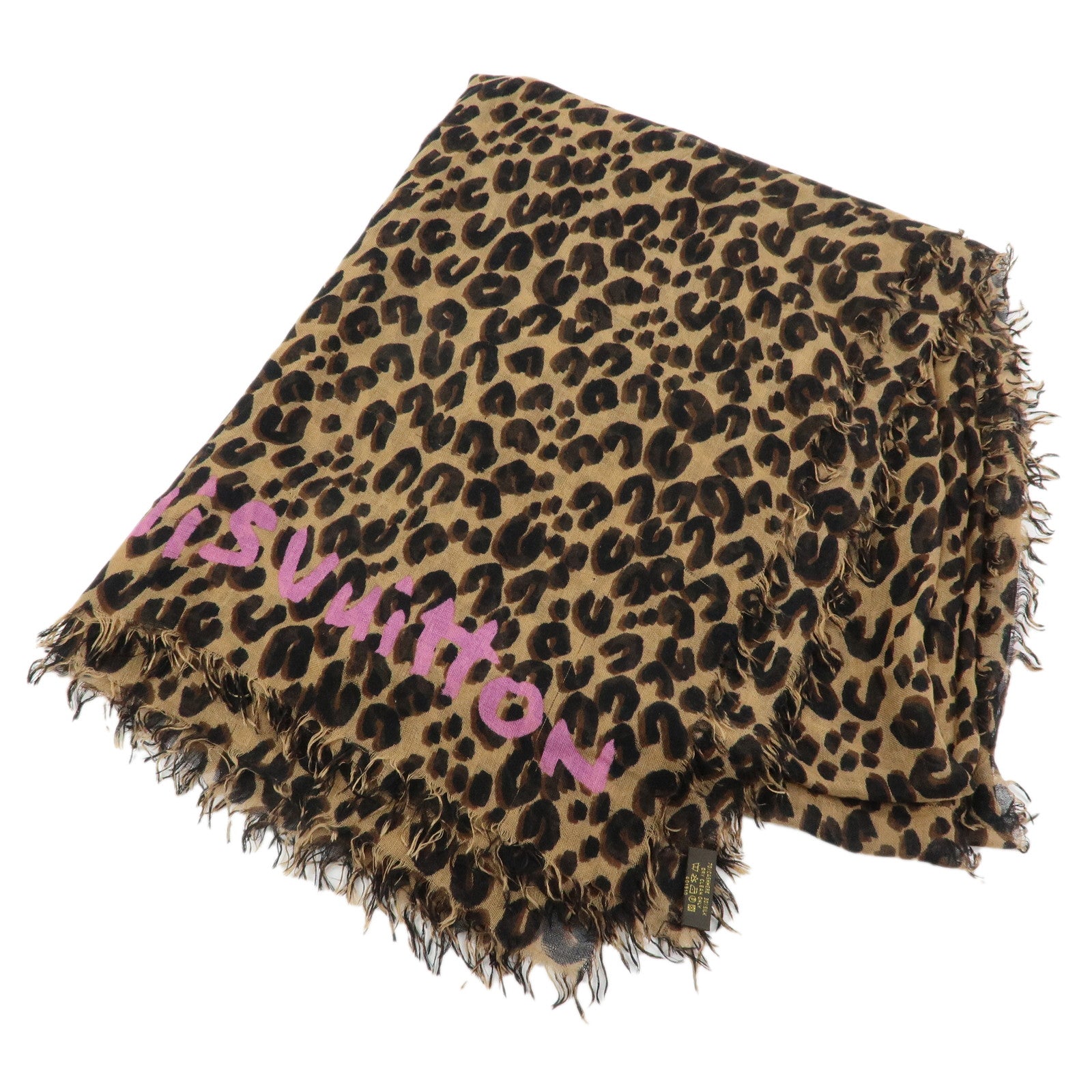 Louis Vuitton Etole Cashmere Silk Scarf Leopard Brown M72215