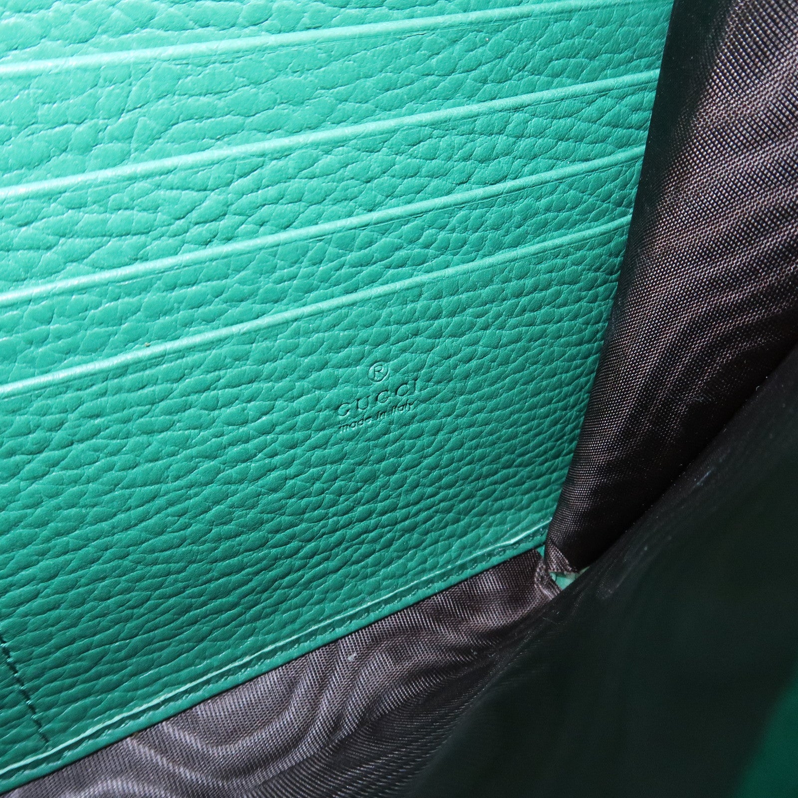 GUCCI Dionysus Leather Chain Wallet Shoulder Bag Green 401231