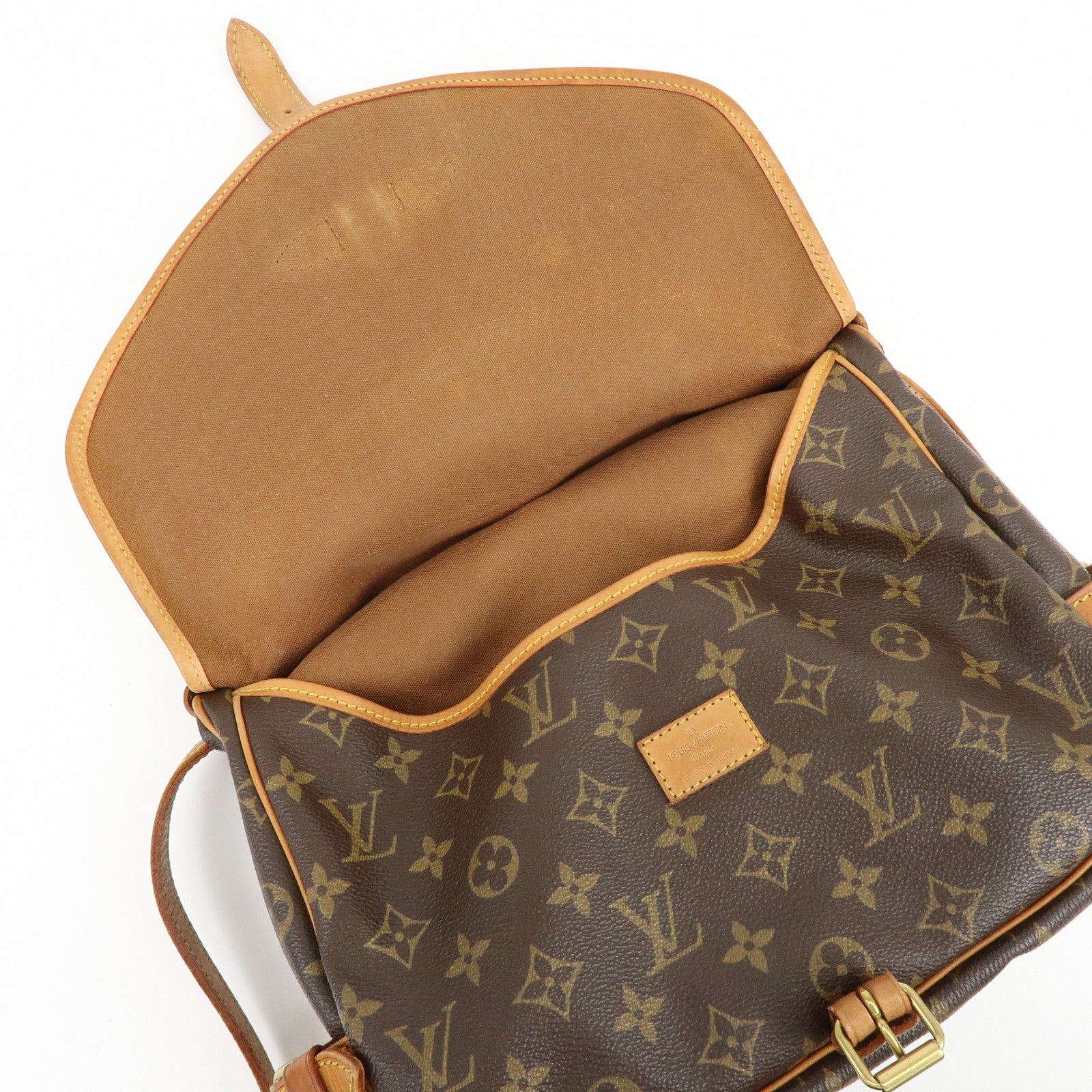 Louis Vuitton Monogram Saumur 30 Canvas Shoulder Bag Brown M42256