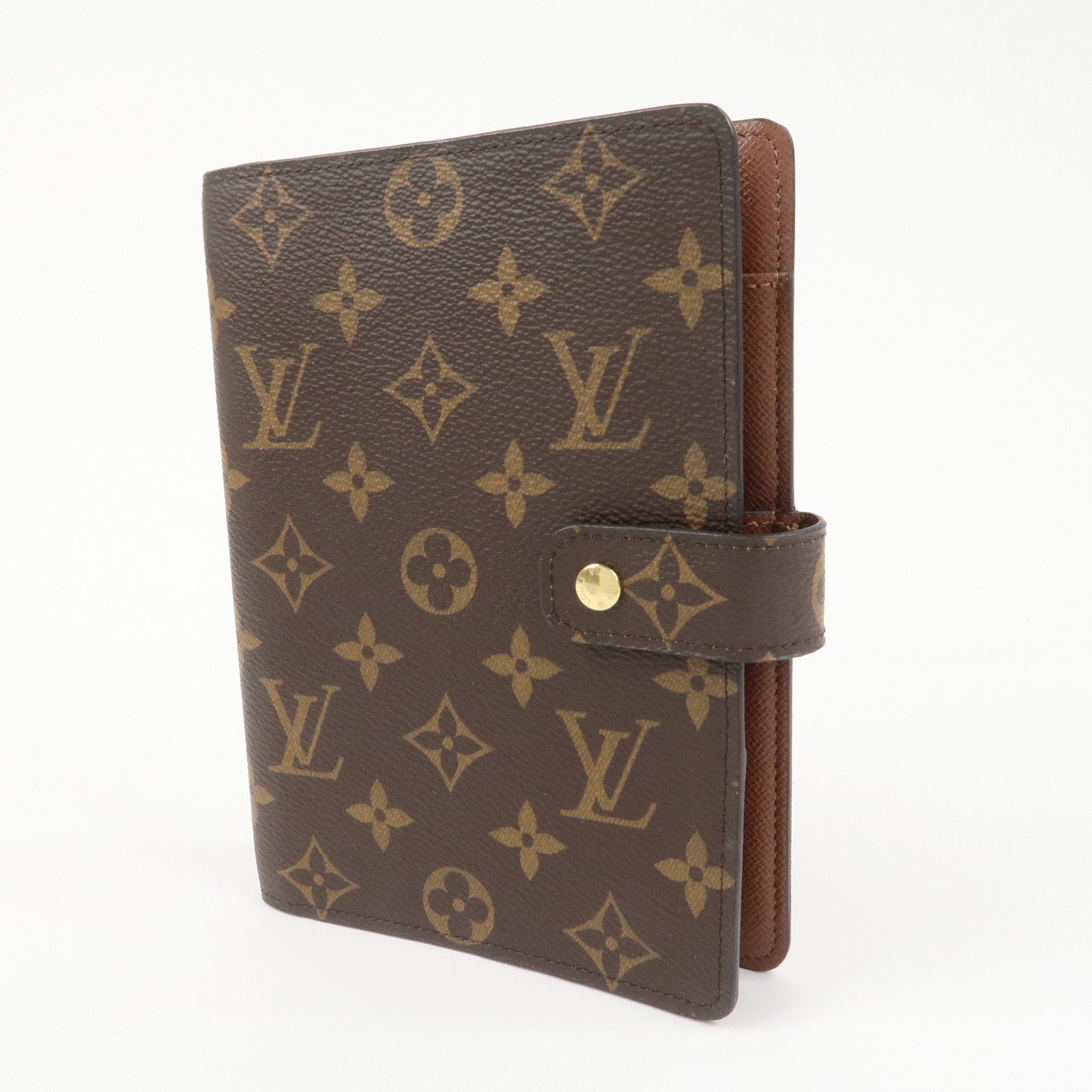 Louis Vuitton Monogram Agenda MM Planner Cover Brown R20105