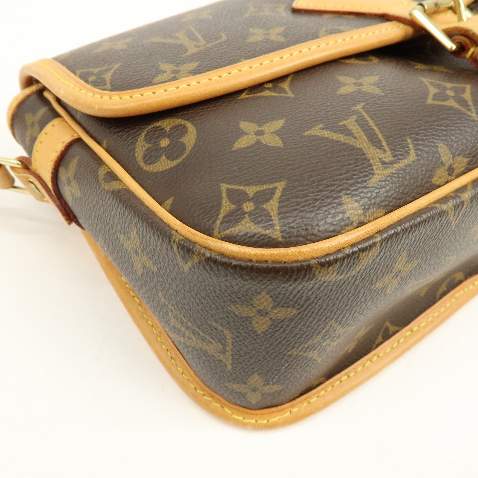 Louis Vuitton Monogram Sologne Canvas Shoulder Bag Brown M42250