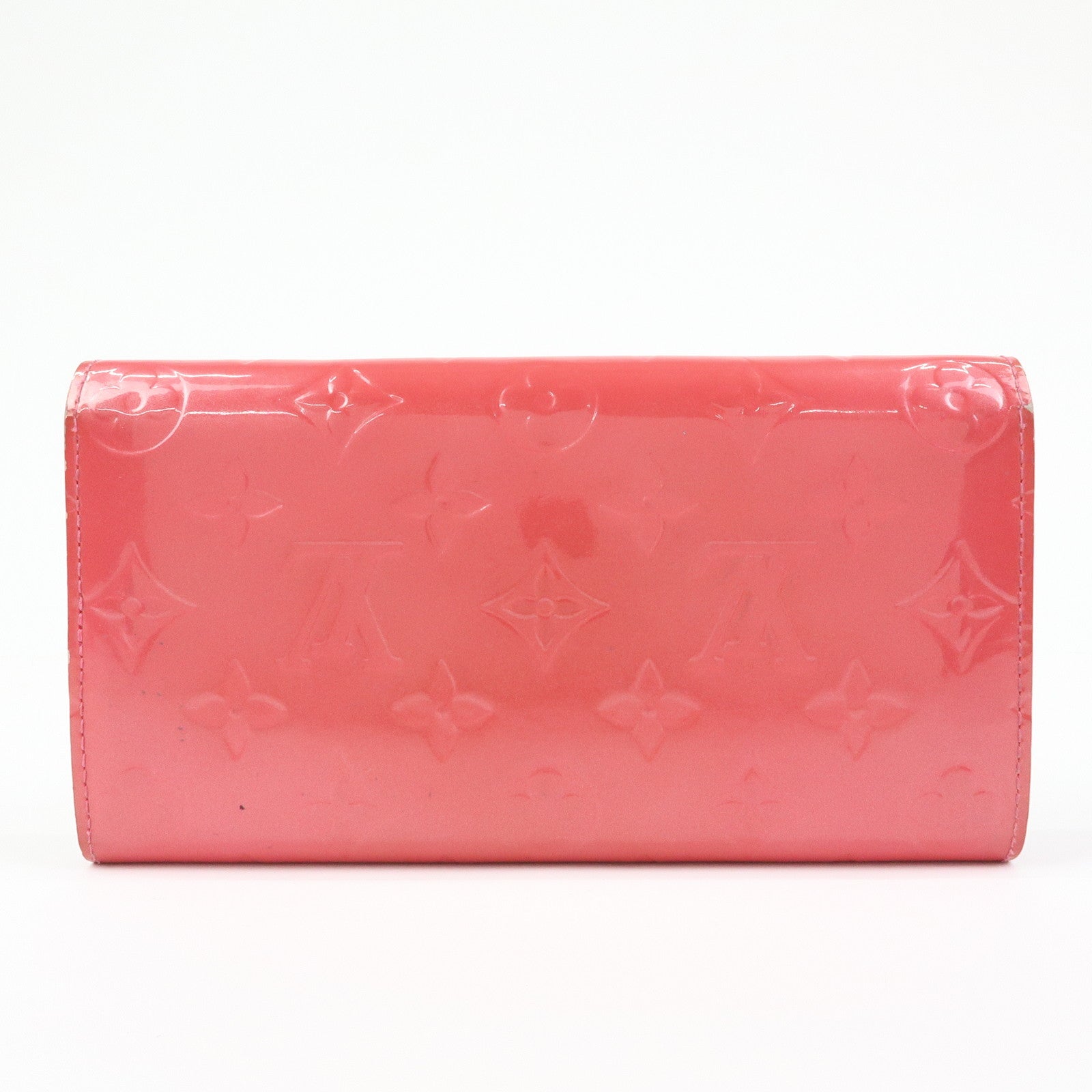 Louis Vuitton Vernis Porte‑Feuille Sarah Long Wallet Pink M9140F