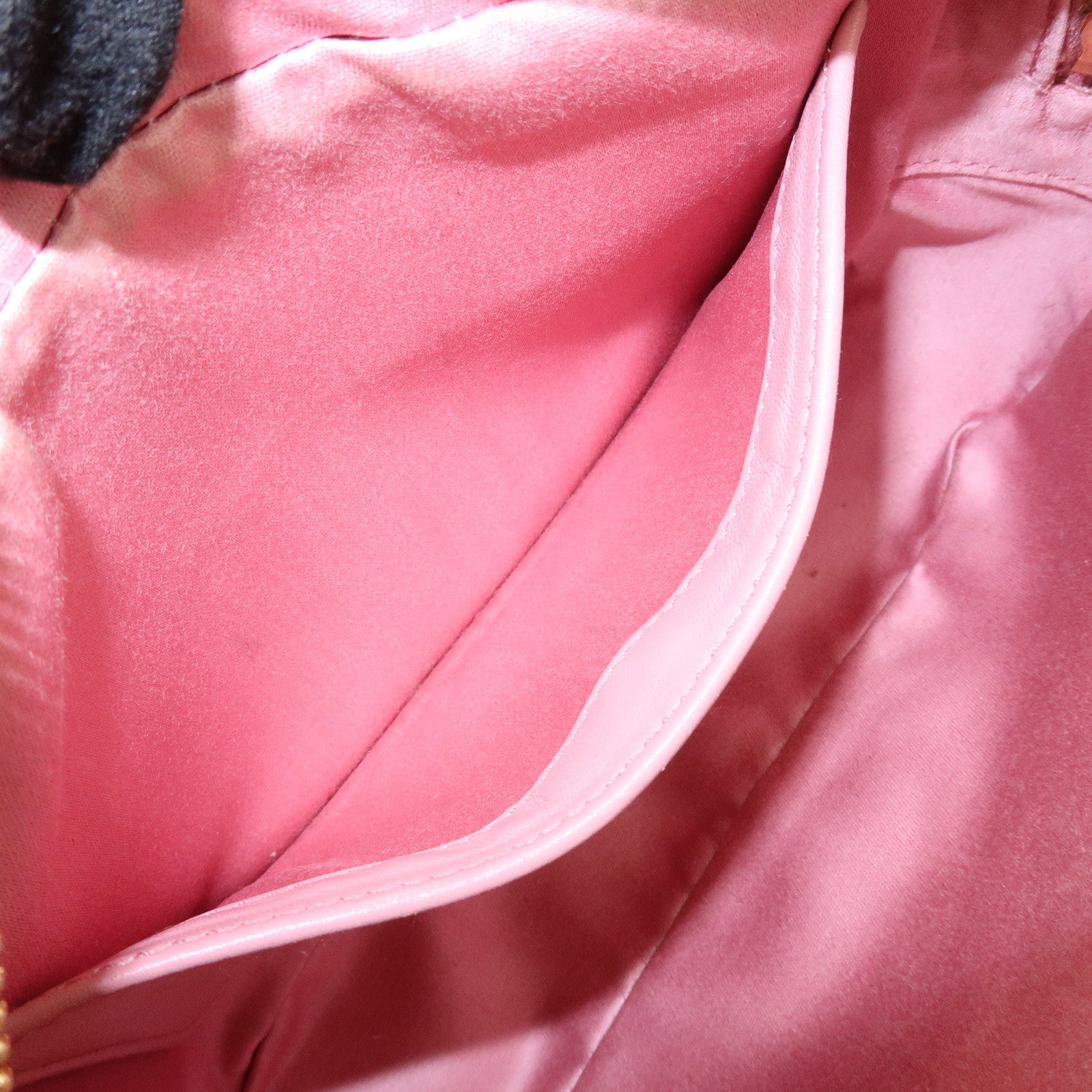 MIU MIU Matelasse Leather Chain Shoulder Bag Pink