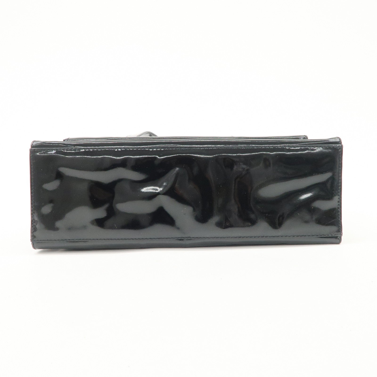 CHANEL COCO Mark Patent Leather Tote Bag Shoulder Bag Black Used