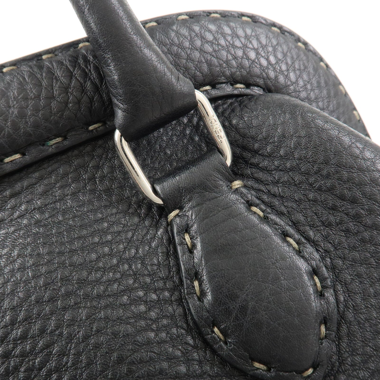 FENDI Seleria Doctor's Bag Hand Bag Black 8BN075
