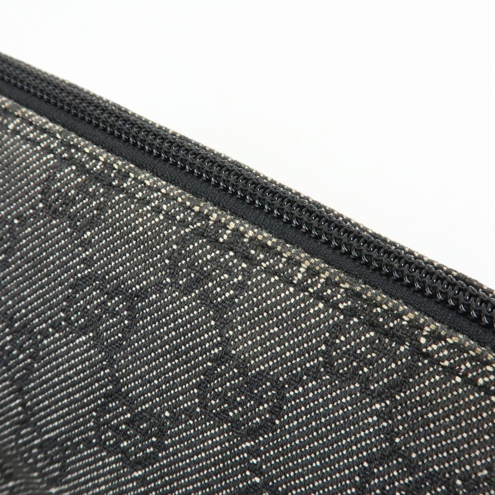 GUCCI Boat Bag GG Canvas Leather Accessory Pouch Black 07198