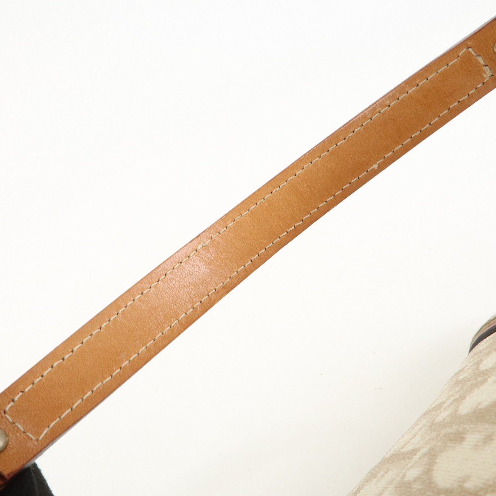 Christian Dior Romantic Trotter PVC Leather Hand Bag Beige