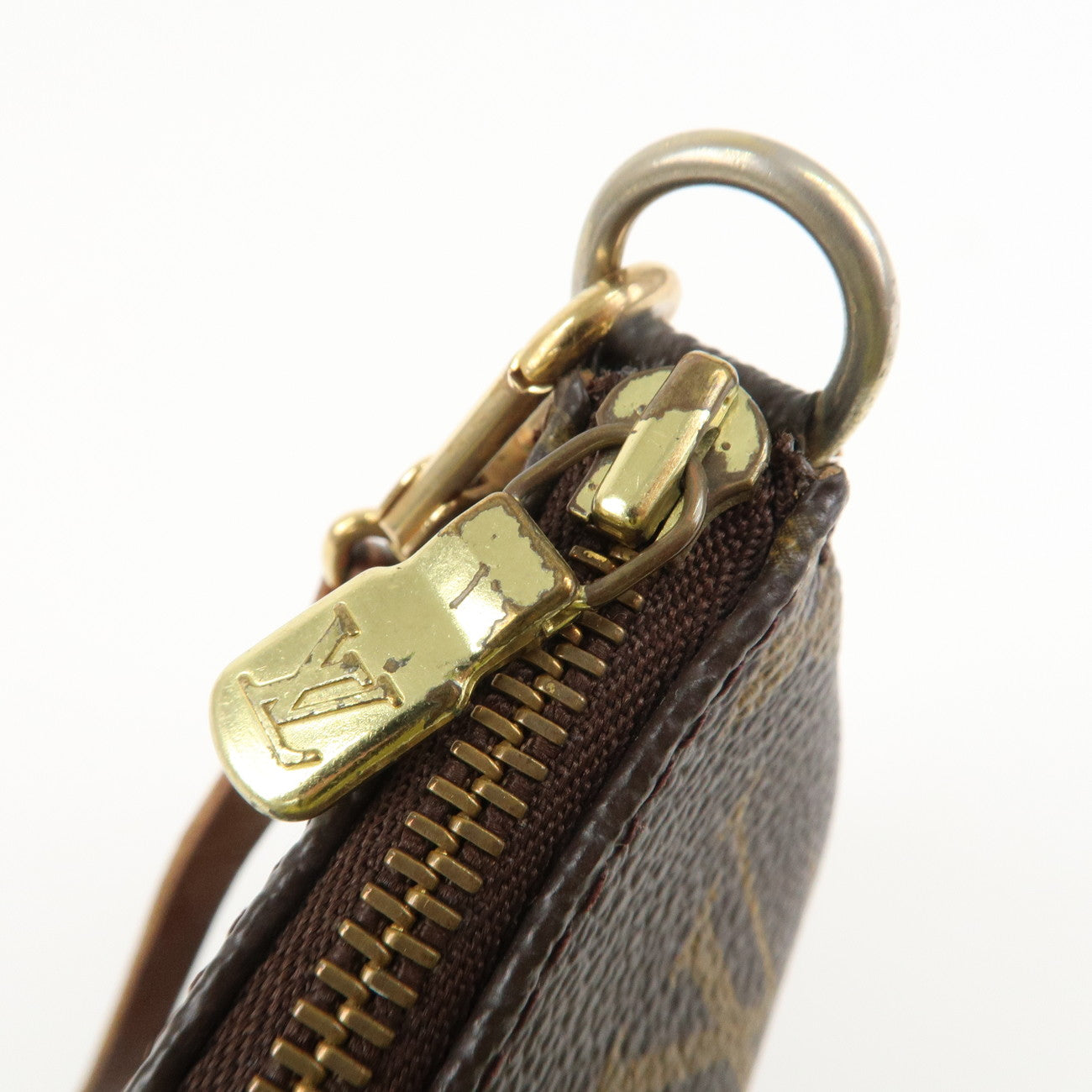 Louis Vuitton Monogram Pochette Accessoires Hand Bag Brown M51980 Used