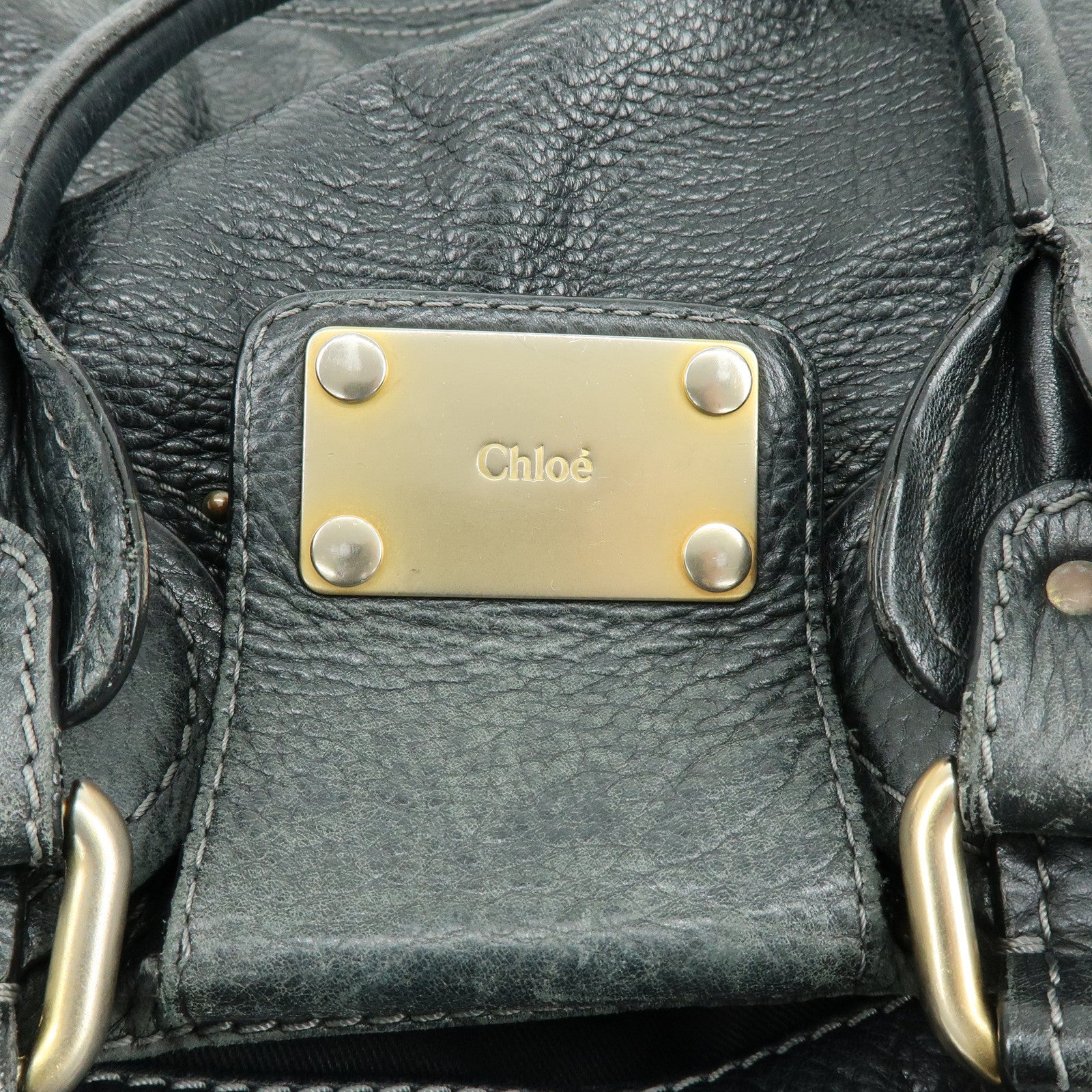 Chloe Paddington Leather Tote Bag Shoulder Bag Black