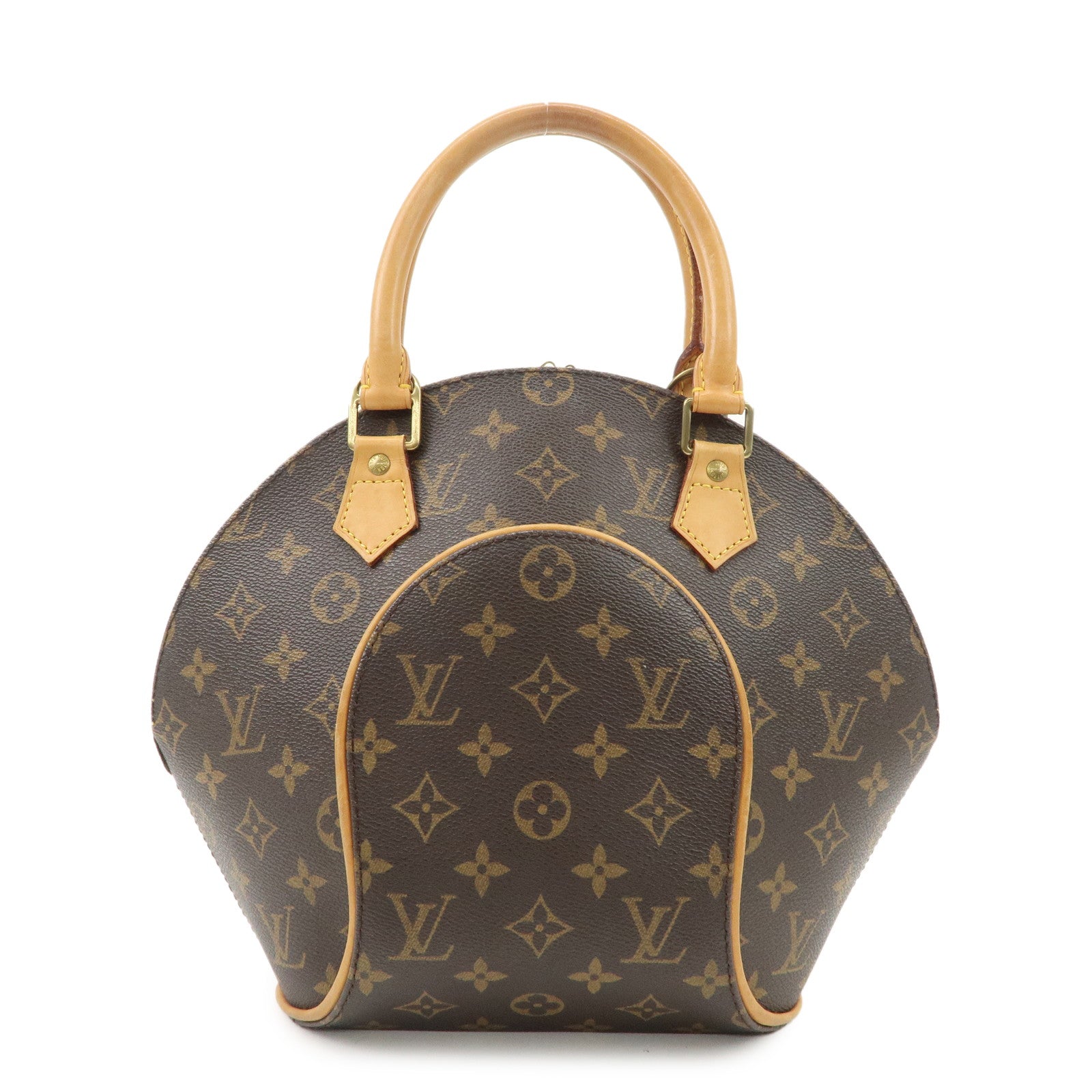 Louis Vuitton Monogram Ellipse PM Hand Bag Brown M51127 Used