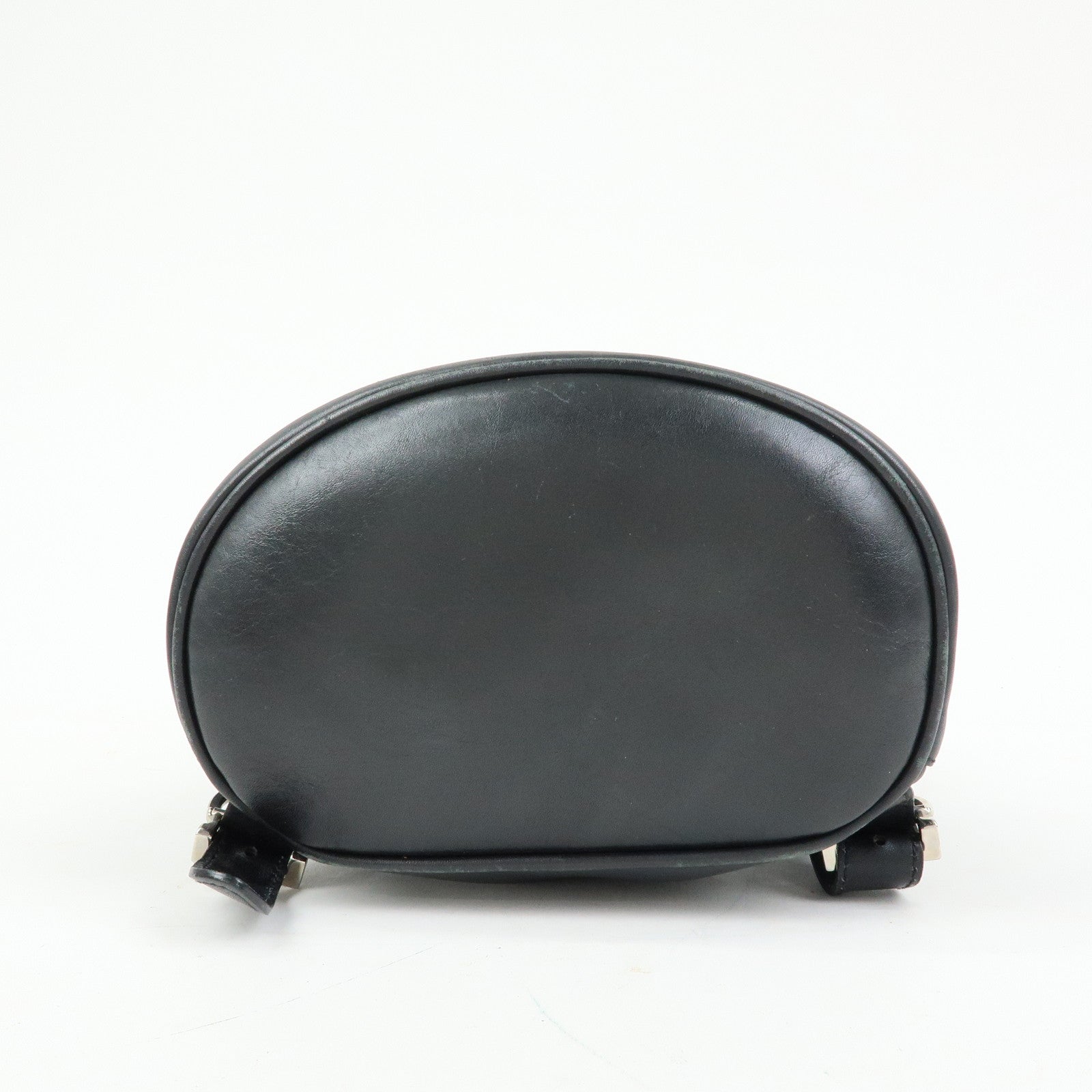 Ferragamo Gancni Leather Mini Backpack Rucksack Black Silver