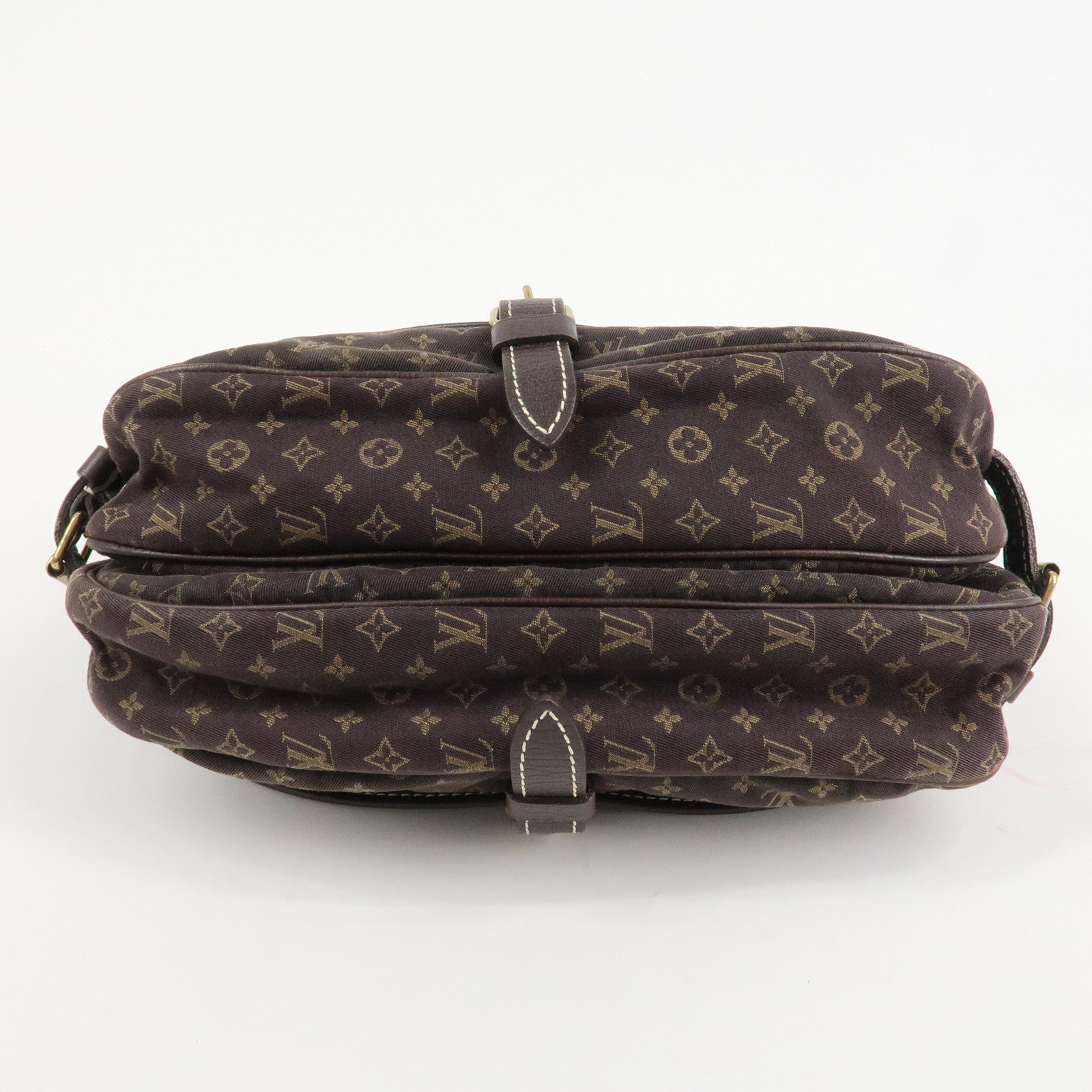 Louis Vuitton Monogram Mini Lin Saumur 30 Shoulder Bag Brown M95227 Used