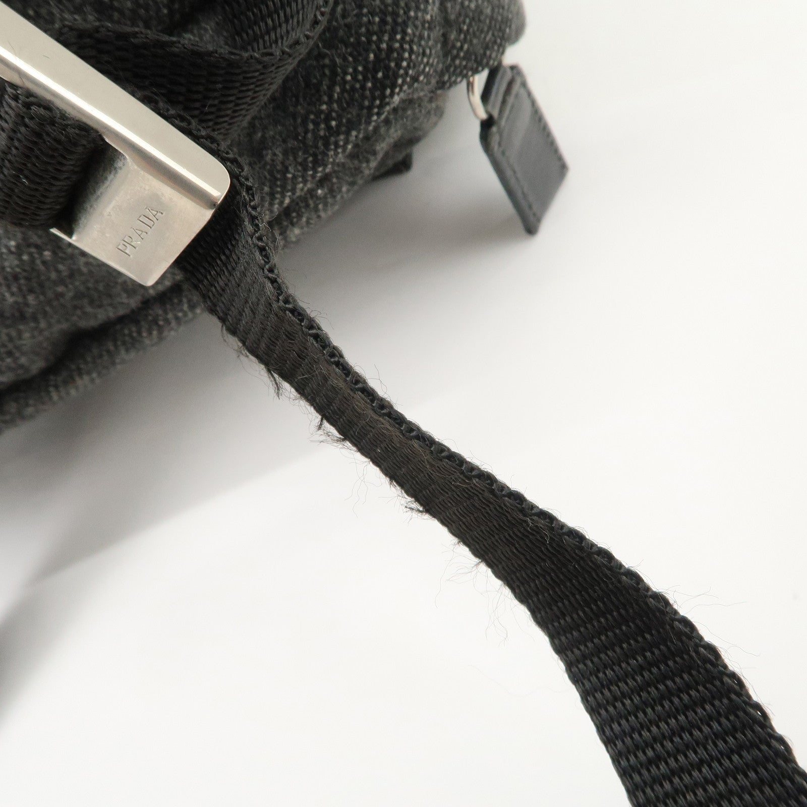 PRADA Triangle Logo Wool Mini Backpack Racksuck Gray V203