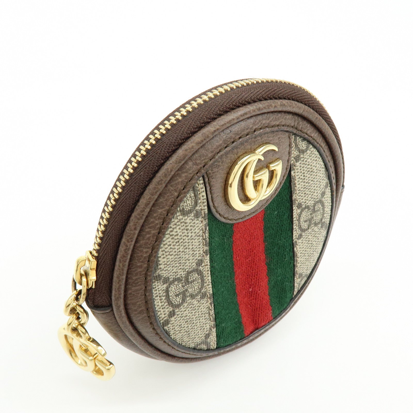 GUCCI Ophidia Sherry GG Supreme Leather Key Case Coin Case 574840