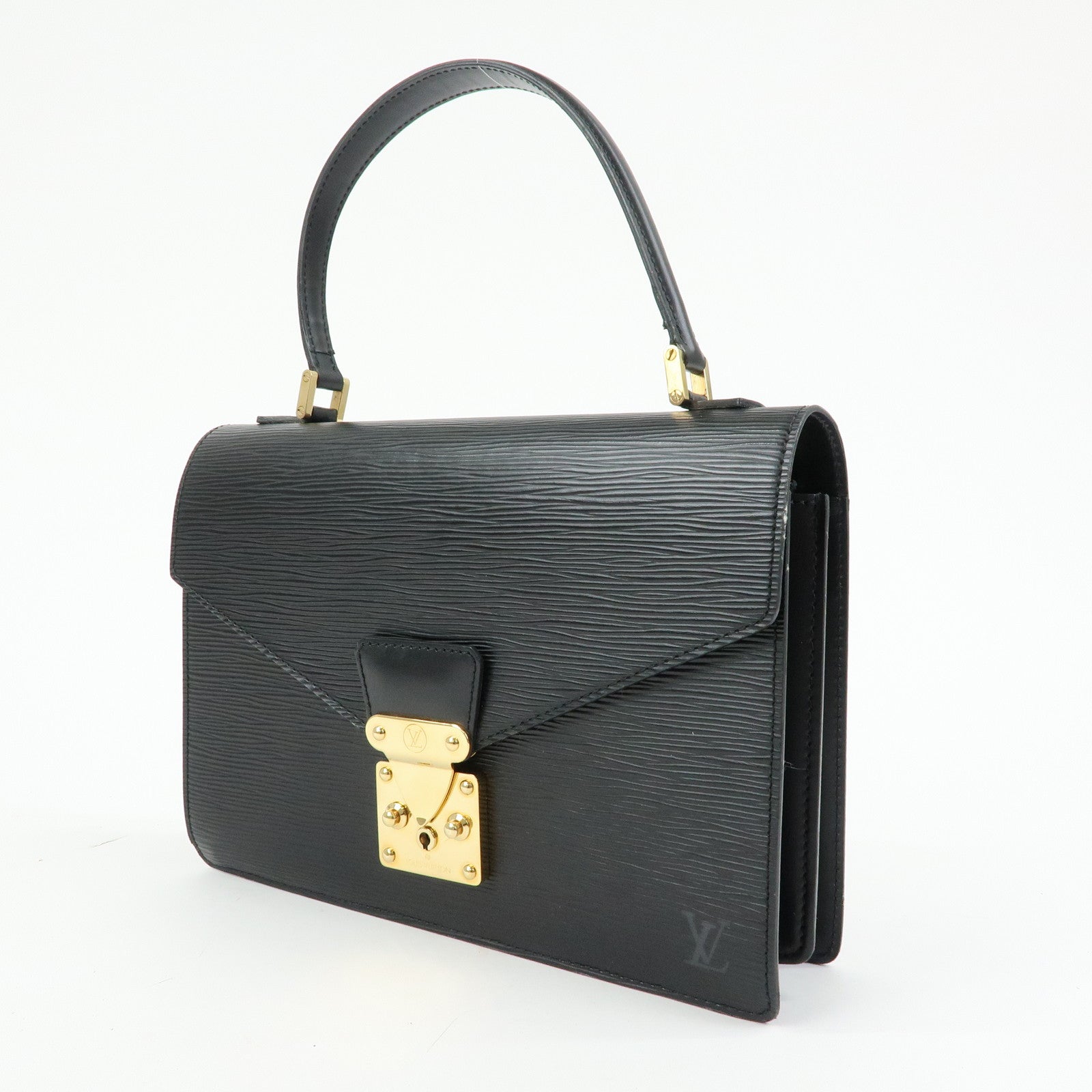 Louis Vuitton Epi Concorde Leather Hand Bag Noir Black M52132