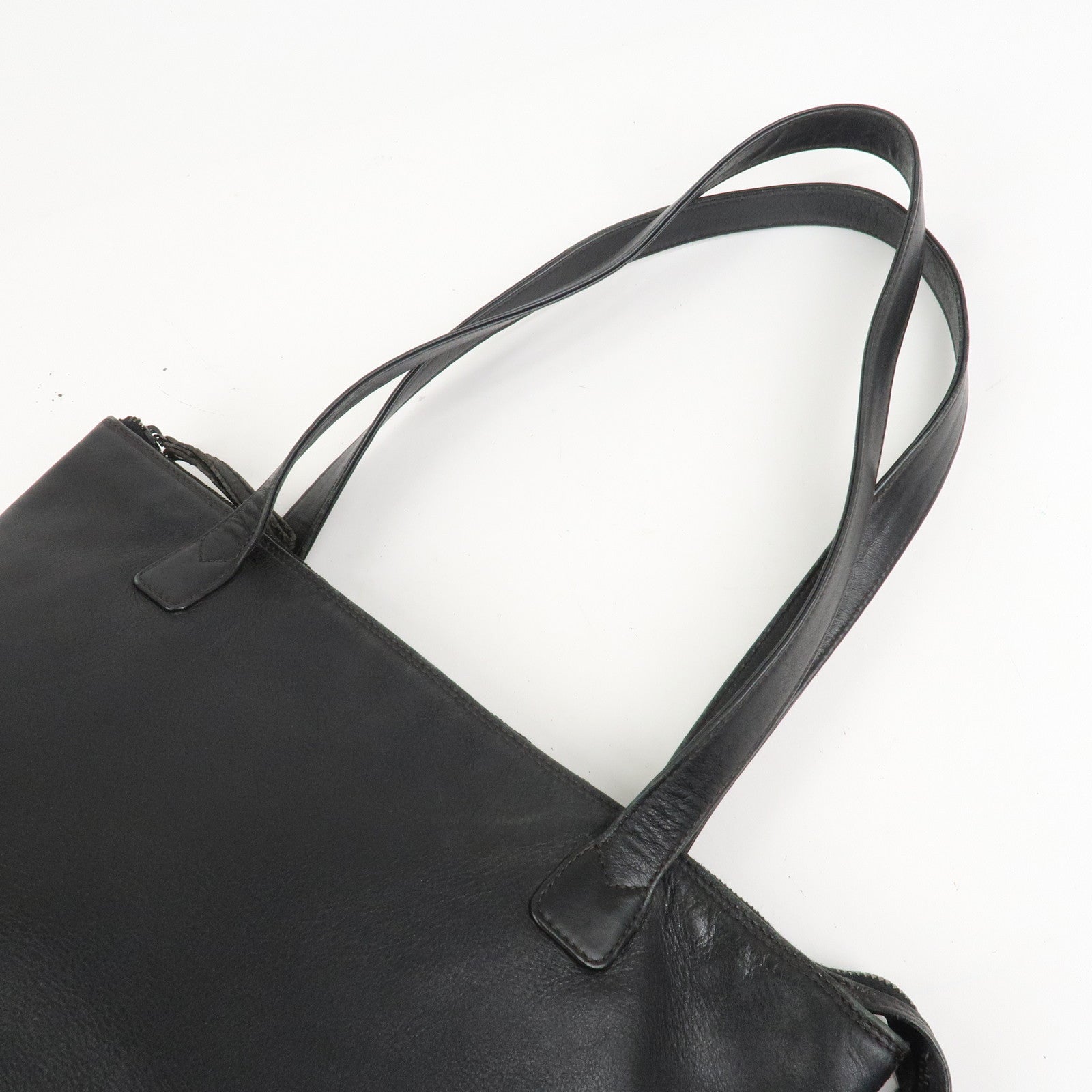 CHANEL COCO Mark Leather Tote Bag Shoulder Bag Black