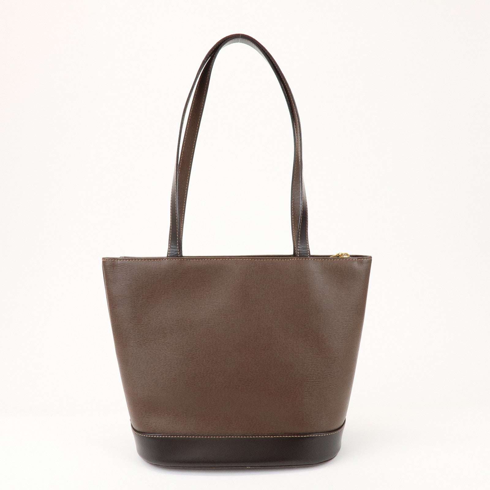 BURBERRY Logo Leather Tote Bag Shoulder Bag Brown