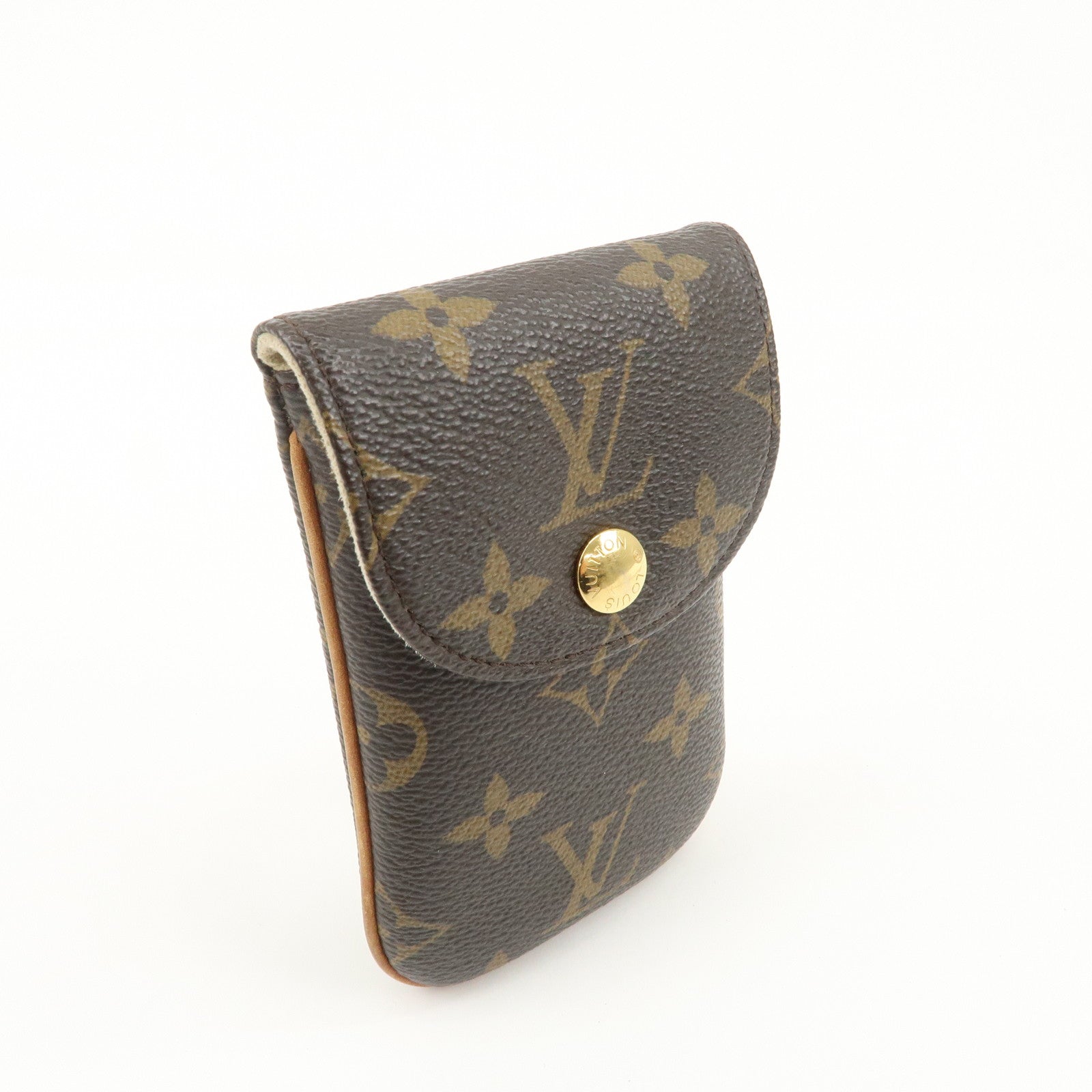 Louis Vuitton Monogram Etui Telefonne MM Brown M66546 Used