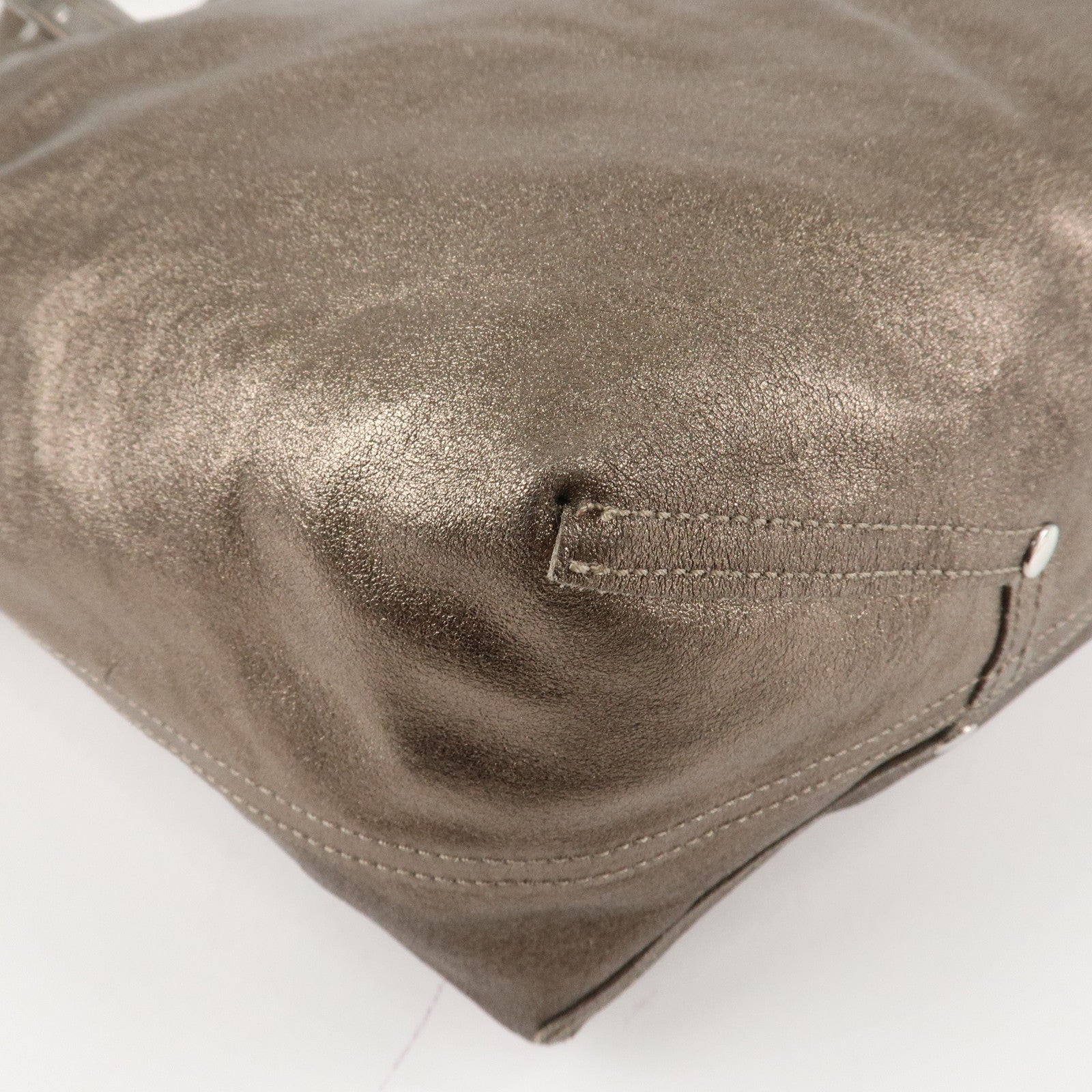 Tiffany&Co. Leather Reversible Tote Bag Gold Used