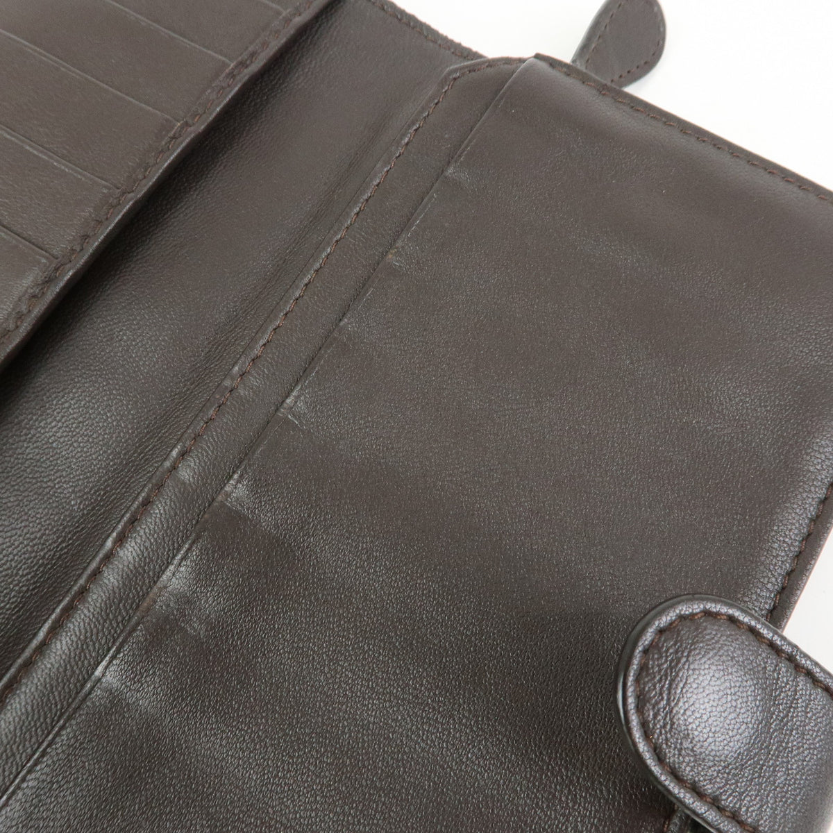 BOTTEGA VENETA Intrecciato Leather Bi-fold Long Wallet Brown