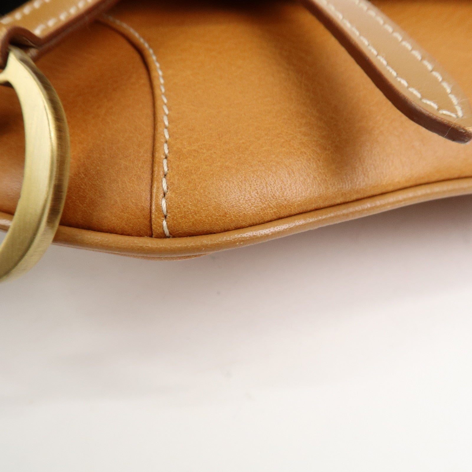 Christian Dior Saddle Leather Waist Bag Crossbody Bag Brown