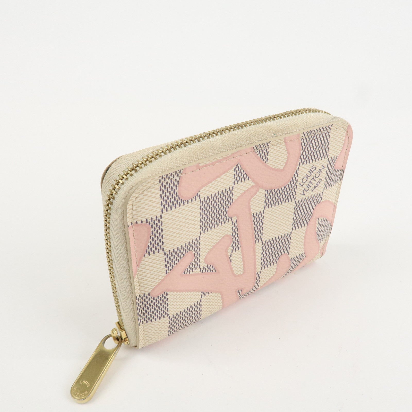 Louis Vuitton Damier Azur Tahiti Zippy Coin Purse Wallet N60098 Used