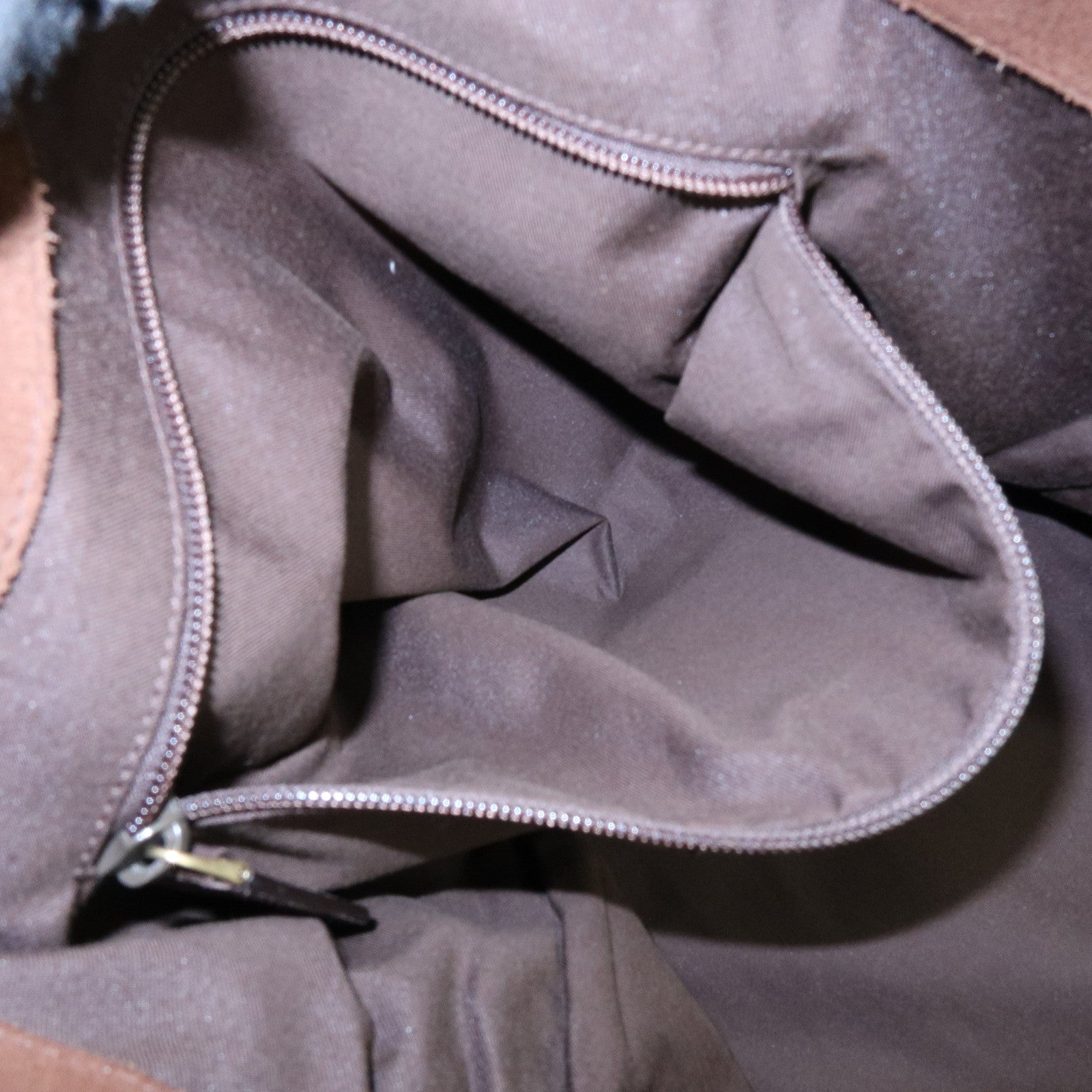 SAINT LAURENT PARIS Cassandra Corduroy Suede Tote Bag Dark Green