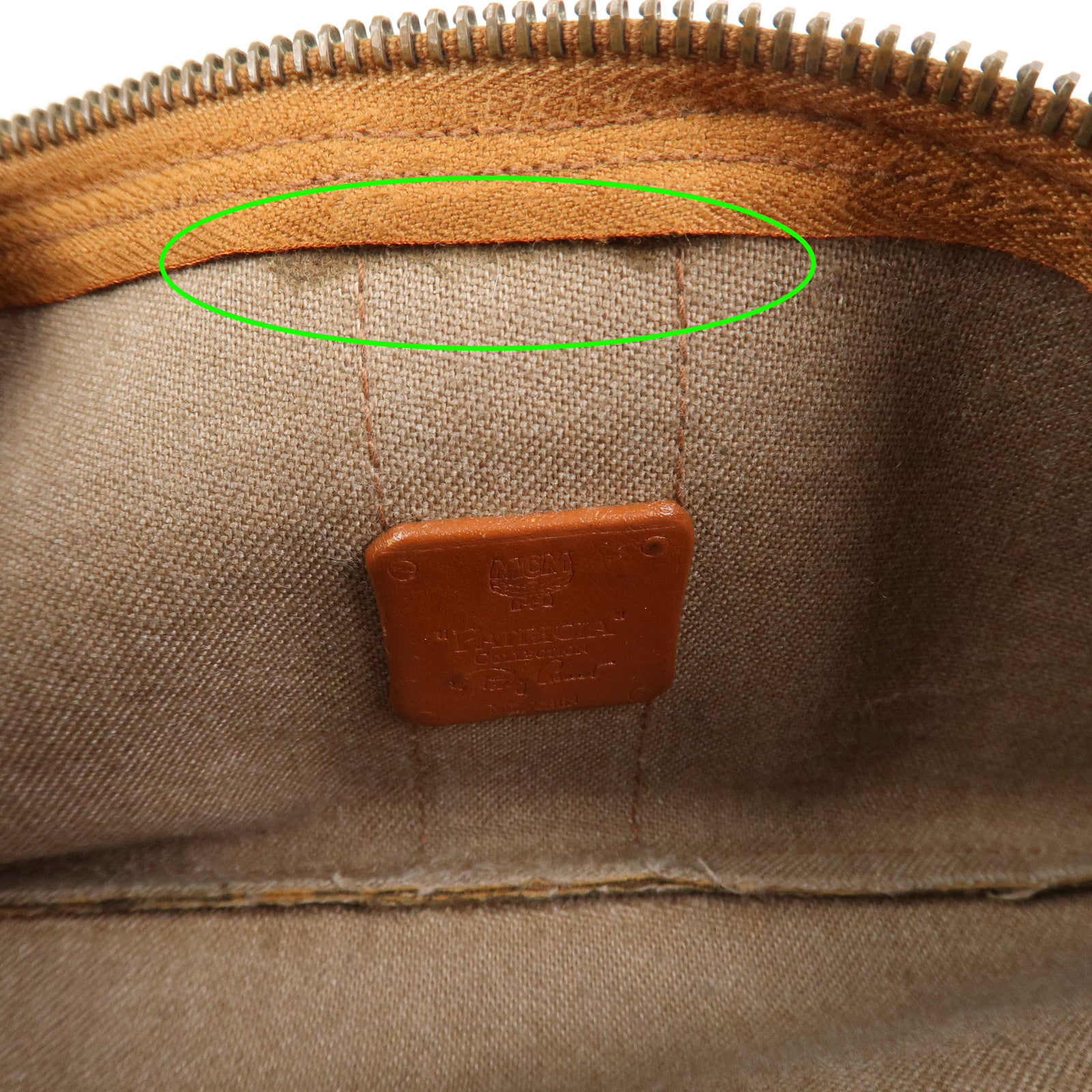 MCM Visetos Logo Leather Waist Bag Waist Pouch Crossbody Bag Brown