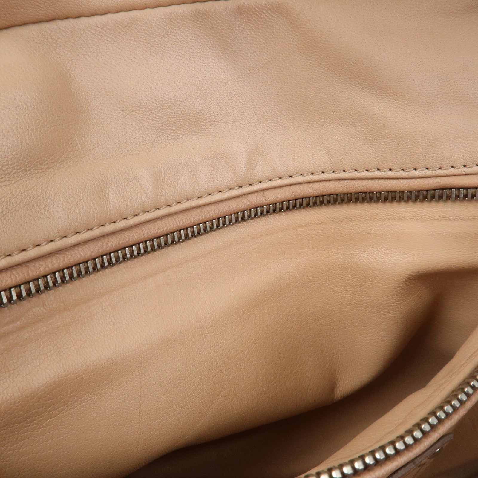 PRADA Logo Leather Hand Bag Shoulder Bag Pink Beige BL094F