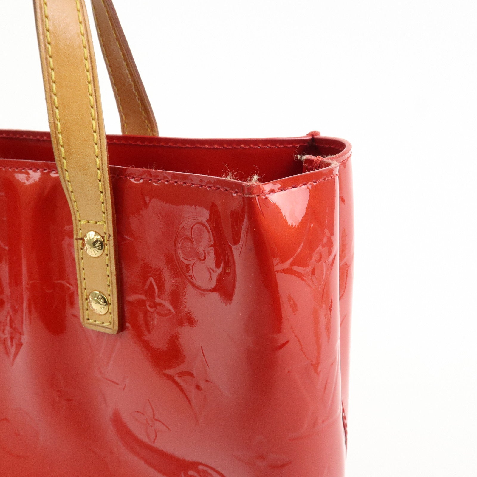 Louis Vuitton Monogram Vernis Lead PM Hand Bag Pomme d'Amour M91990