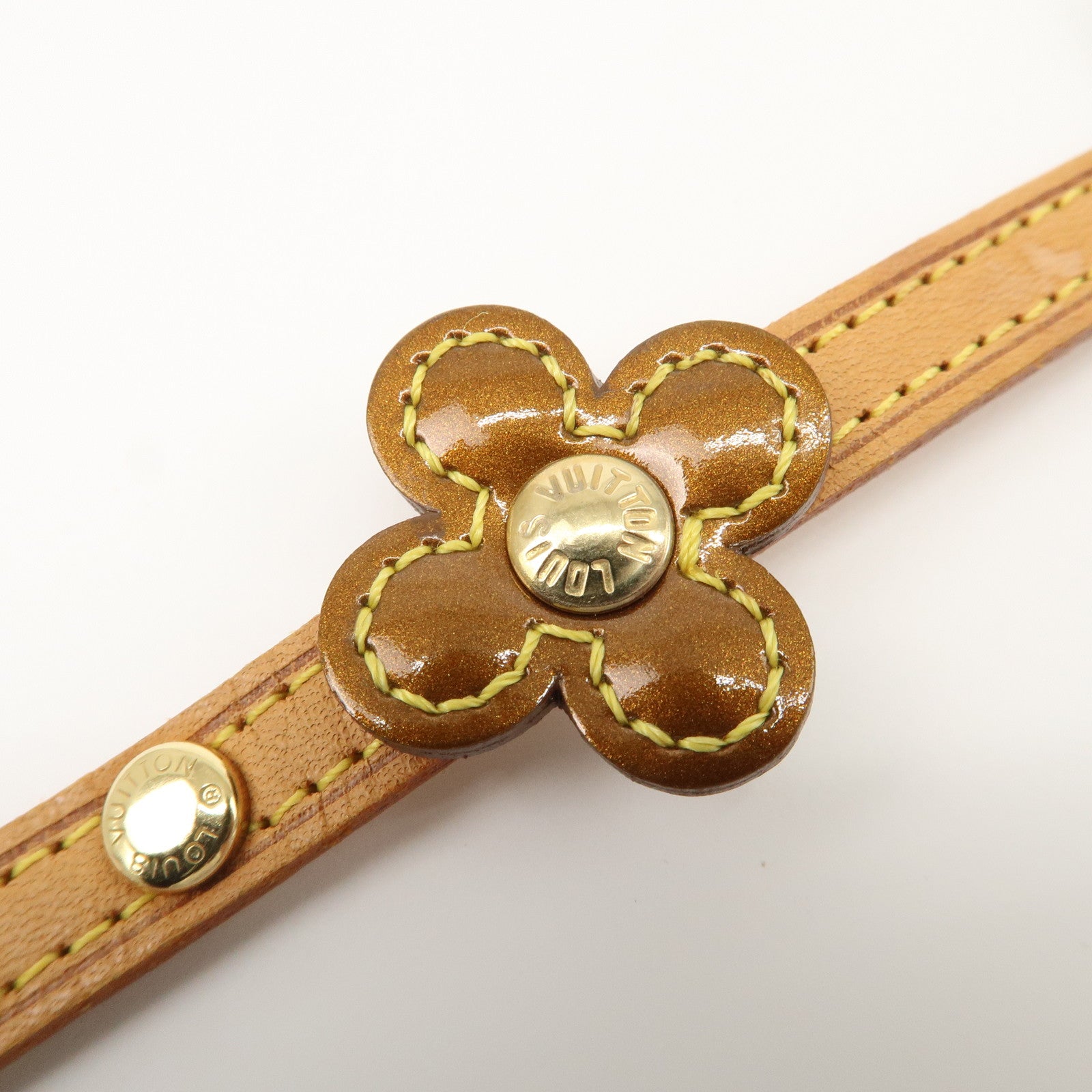 Louis Vuitton Monogram Vernis Flower Lexington Bracelet Brown M92252