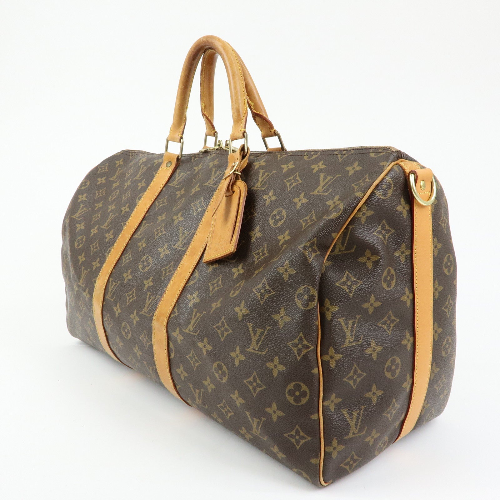 Louis Vuitton Monogram Keep All Bandouliere 50 Boston Bag M41416