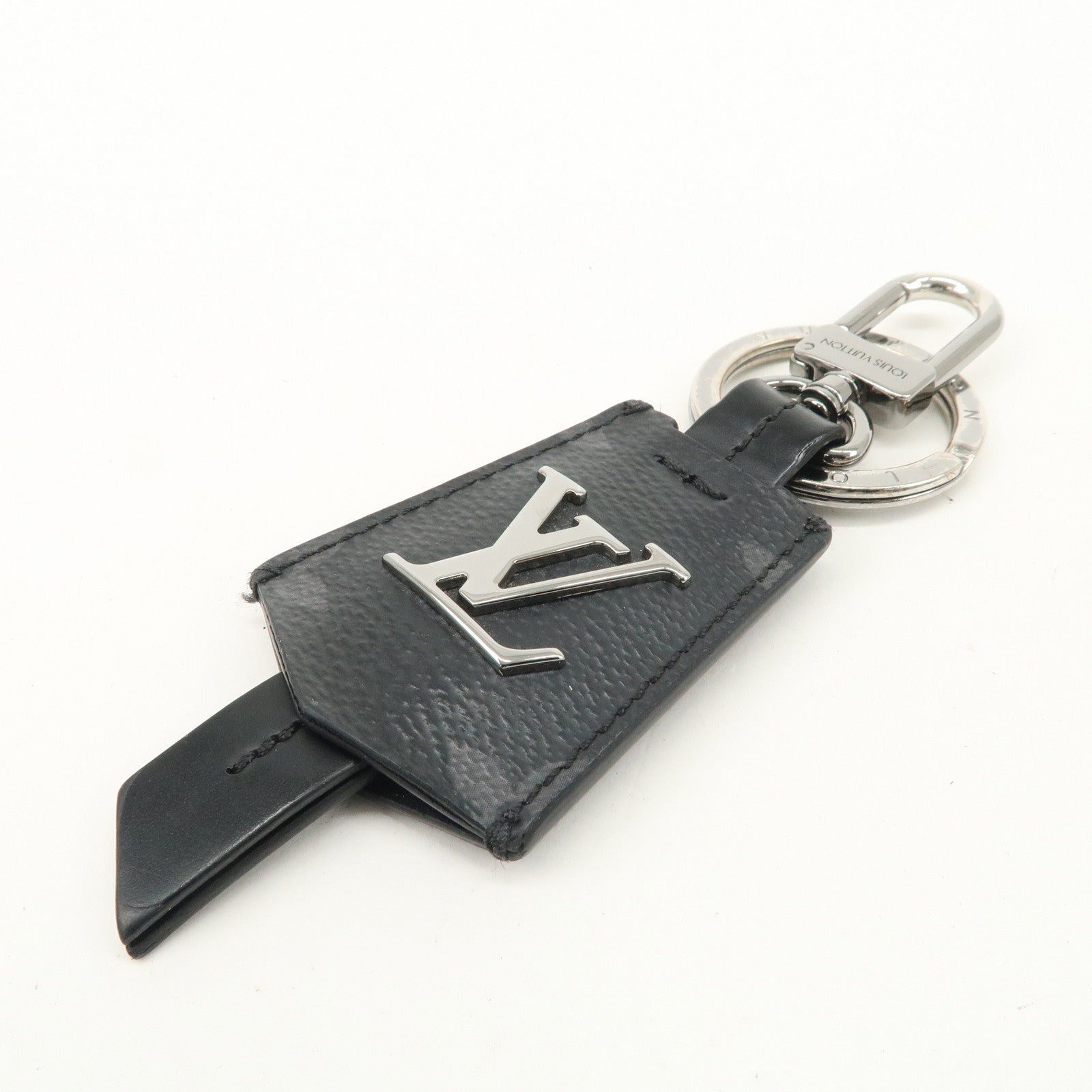 Louis Vuitton Eclips Monogram Porte Cles Key Charm Black M63620