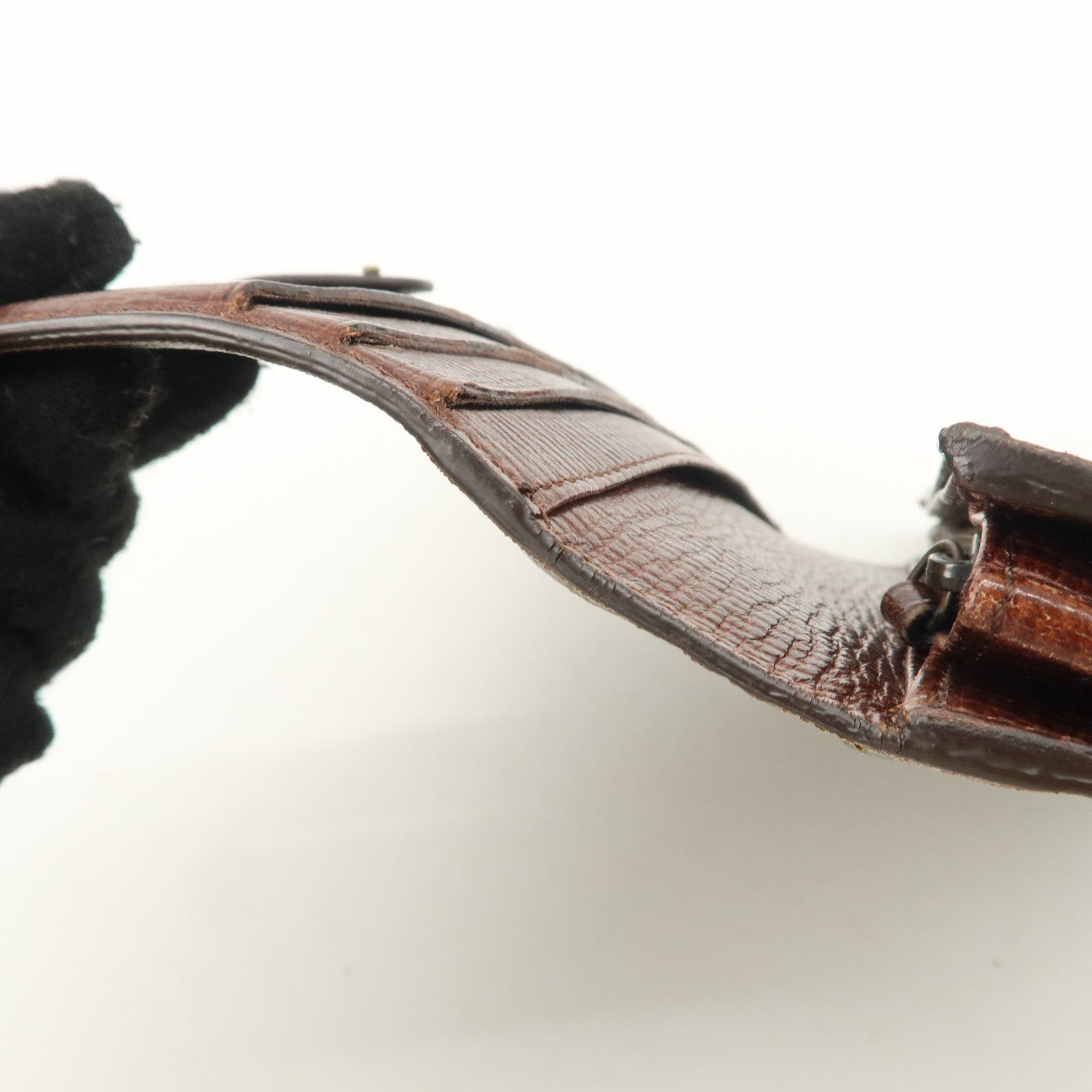 FENDI Zucca PVC Leather Bi-fold Long Wallet Black Brown 8M0000 Used