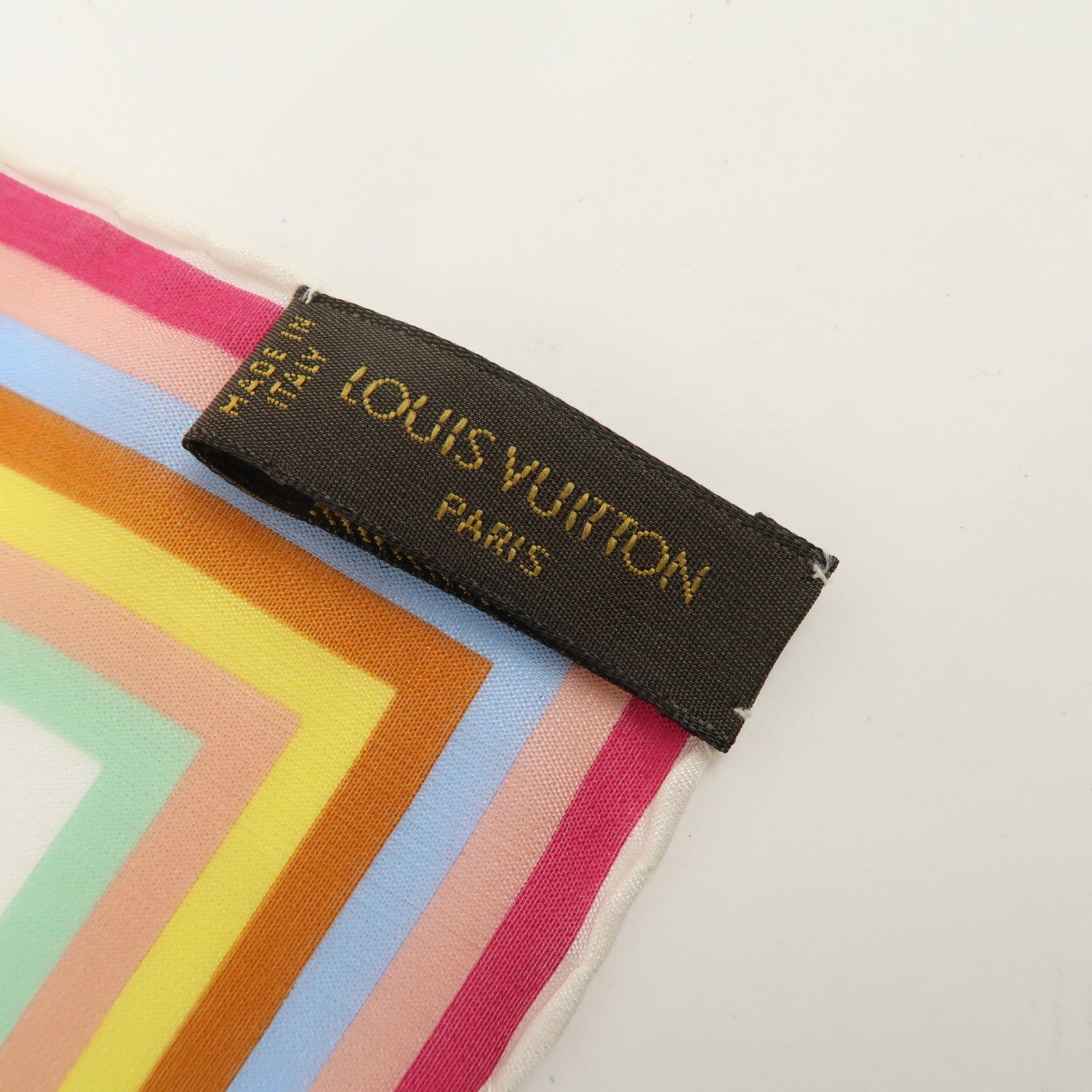 Louis Vuitton Monogram Multicolor Silk 100% Mini Scarf Blanc M71913